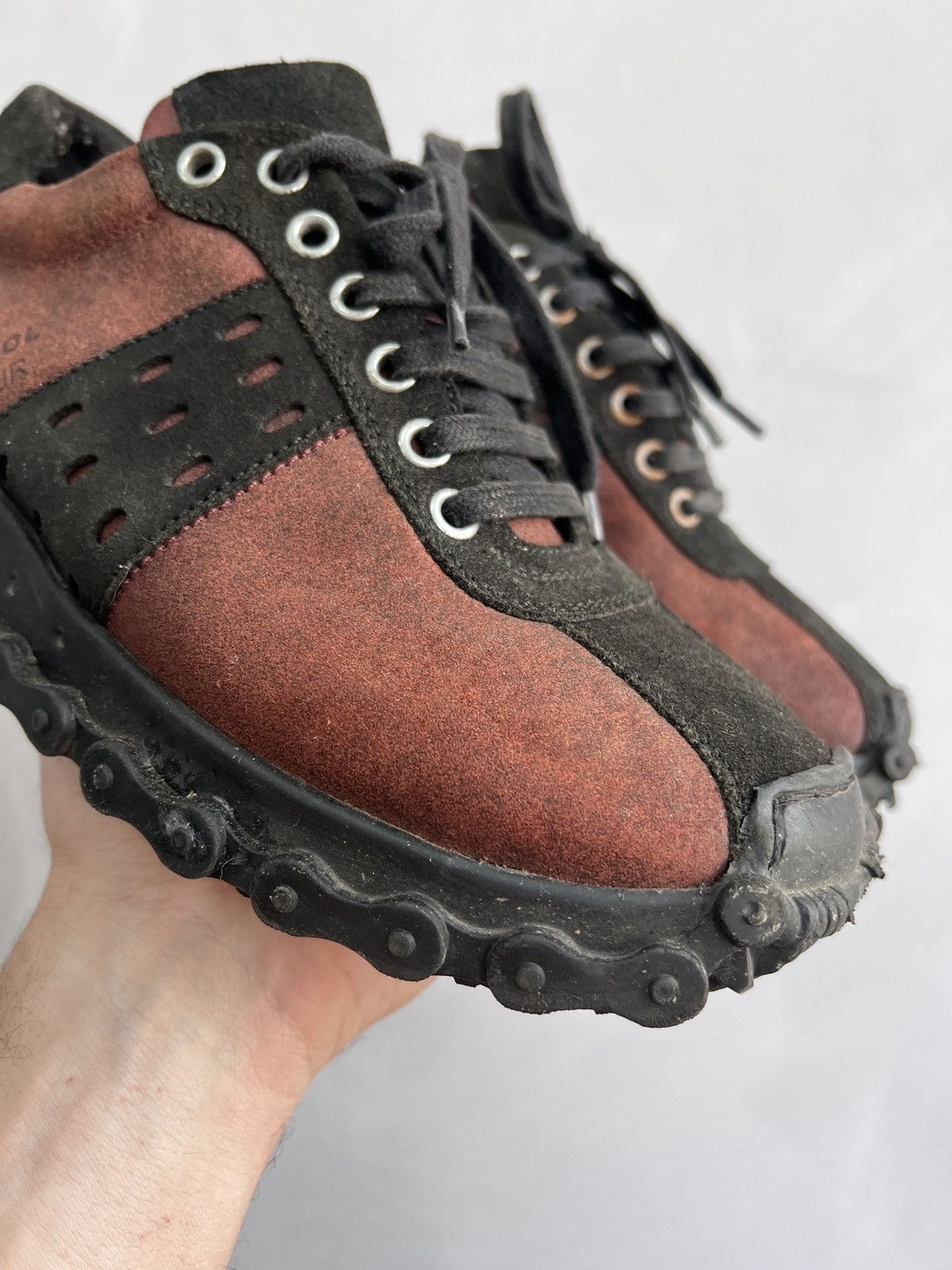 Maison Margiela 90s MARGIELA STYLE LEATEHR CHAIN PART LOW BOOTS Size US 7 / EU 40 - 6 Thumbnail