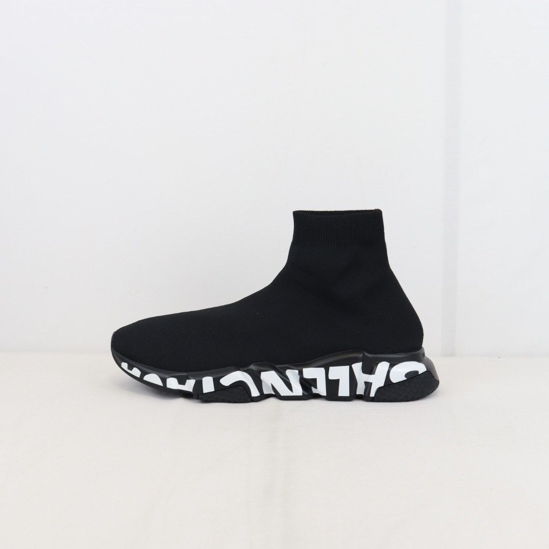 Balenciaga o1rshd1 Speed LT Clear 2.0 Sneakers in Black Size US 13 / EU 46 - 1 Thumbnail