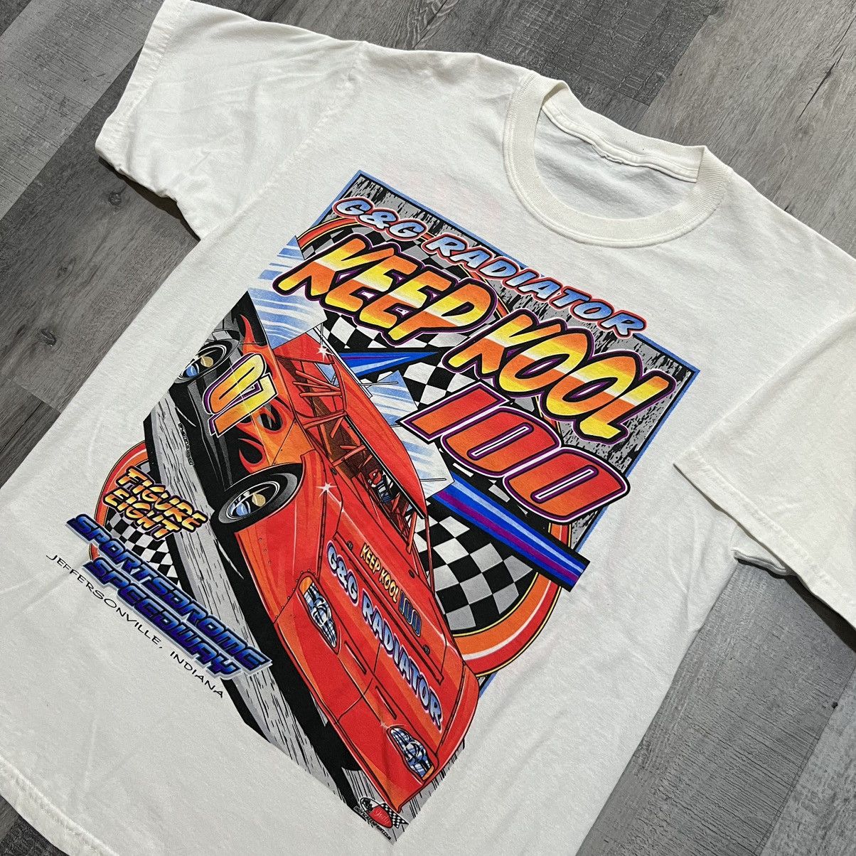 Vintage VTG Keep Kool 100 Sportsdrome Speedway Figure Eight Racing T Size US L / EU 52-54 / 3 - 2 Thumbnail