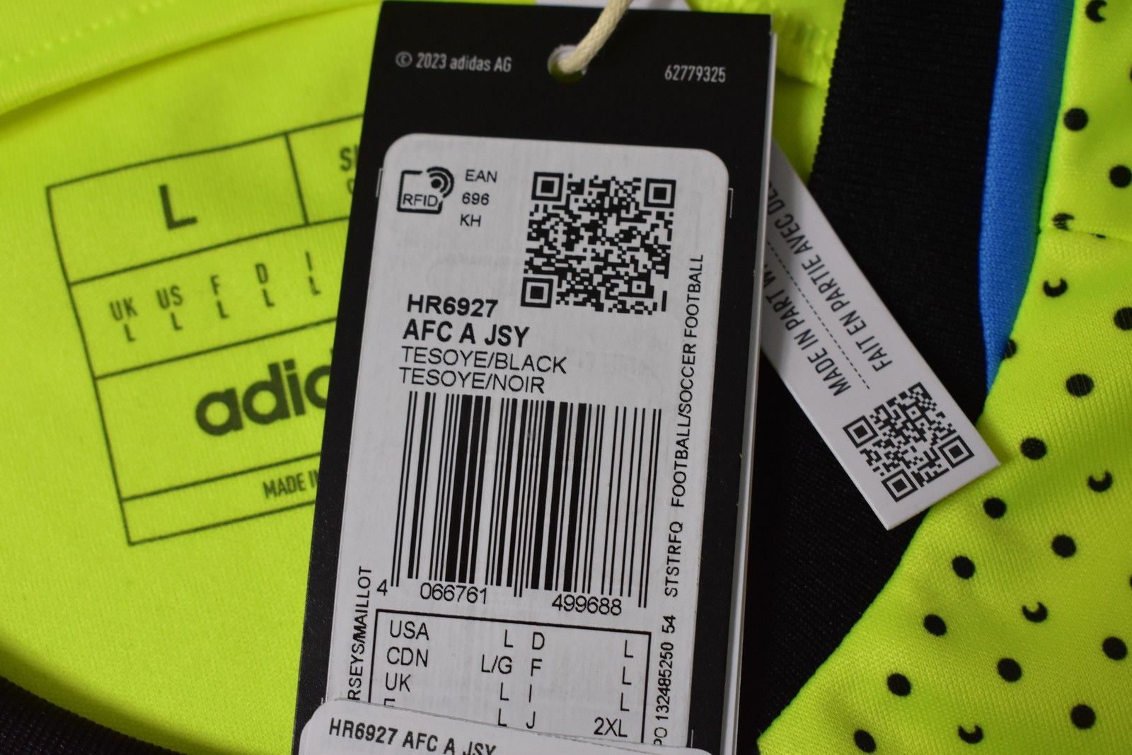 Adidas 2023-24 adidas ARSENAL FC GUNNERS Away Shirt (SIZE L) Size US L / EU 52-54 / 3 - 6 Thumbnail