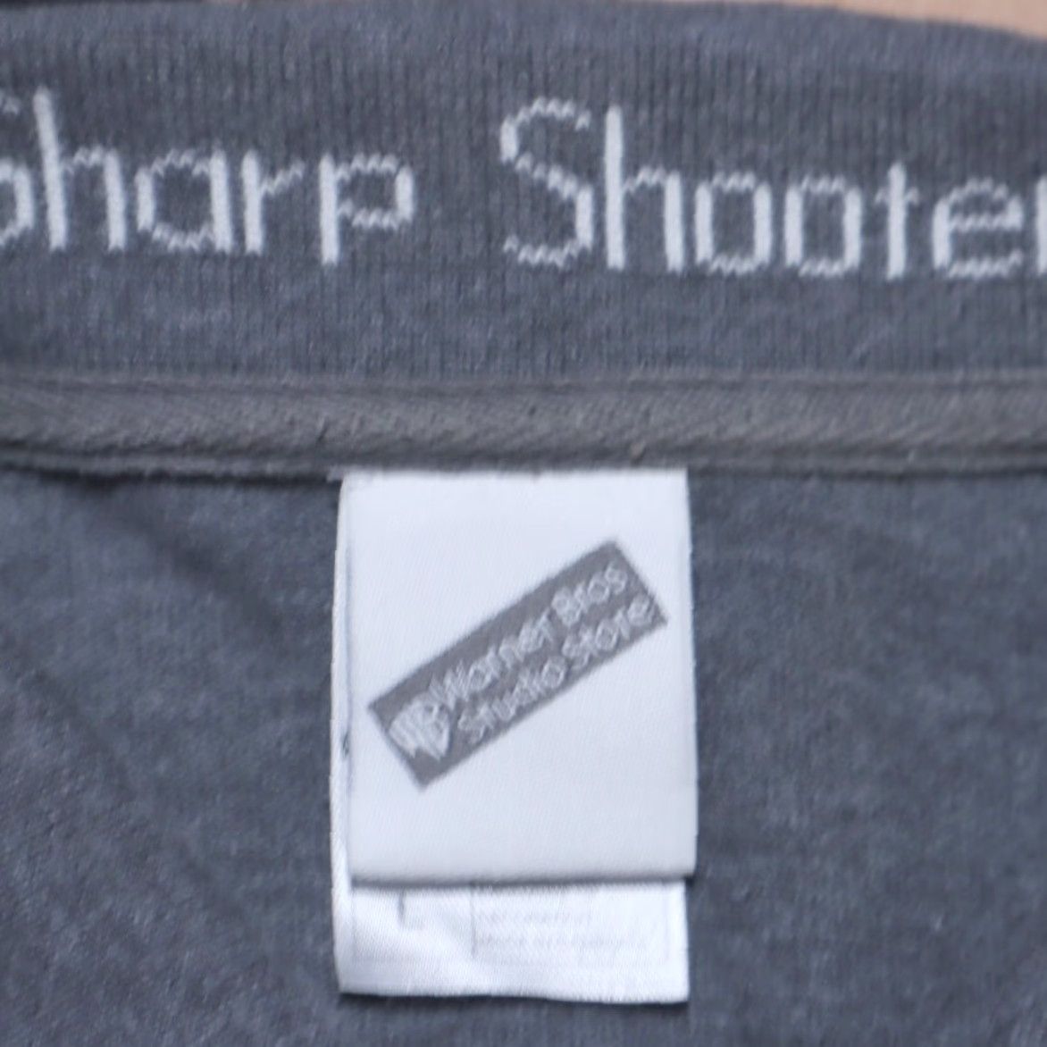 Vintage VTG Warner Bros Marvin Martian Sharp Shooter Polo Shirt Gray Men's L Shirt Size US L / EU 52-54 / 3 - 5 Thumbnail