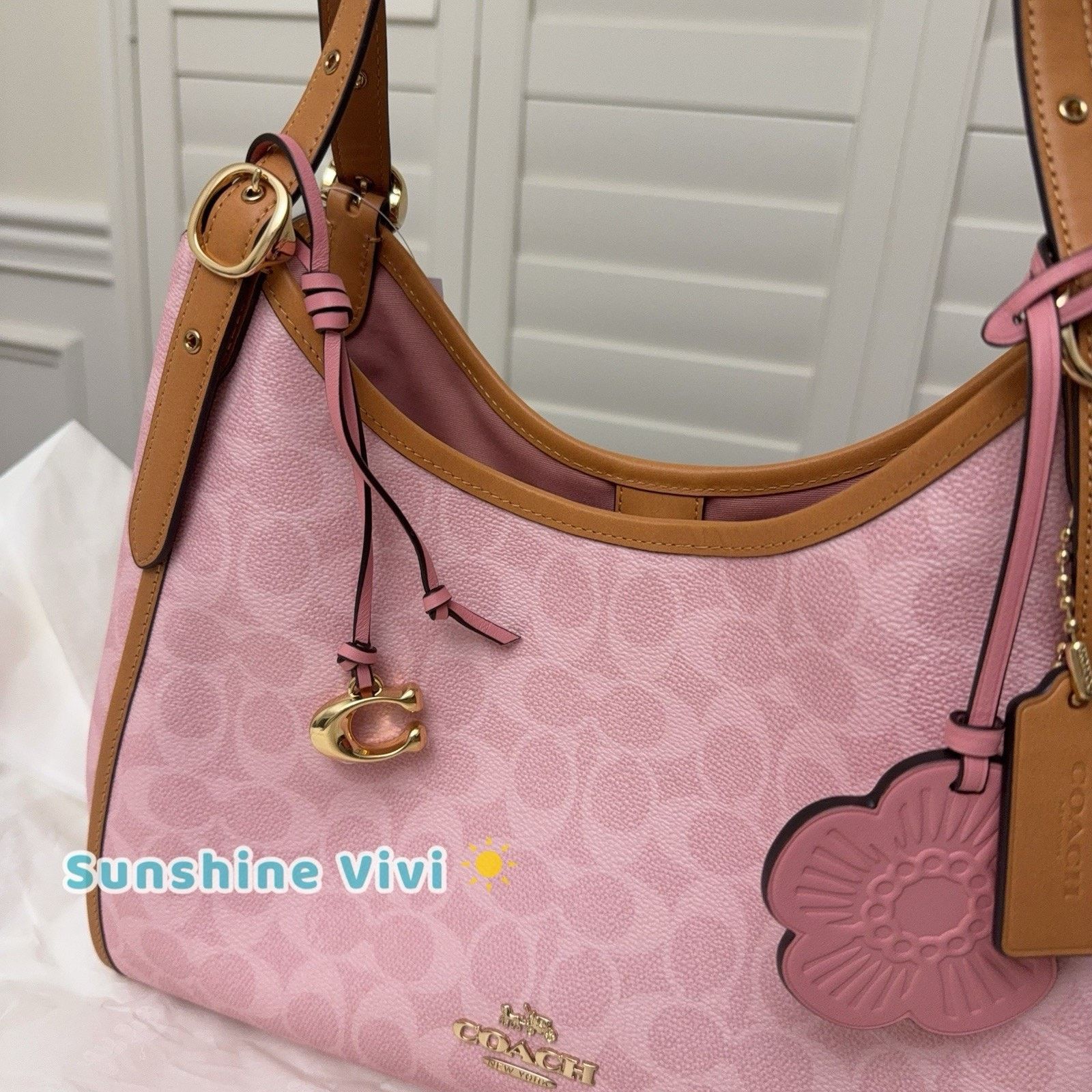 Coach NWT COACH Erin Shoulder Bag With Charms CEL13 in powder pink Size ONE SIZE - 2 Thumbnail