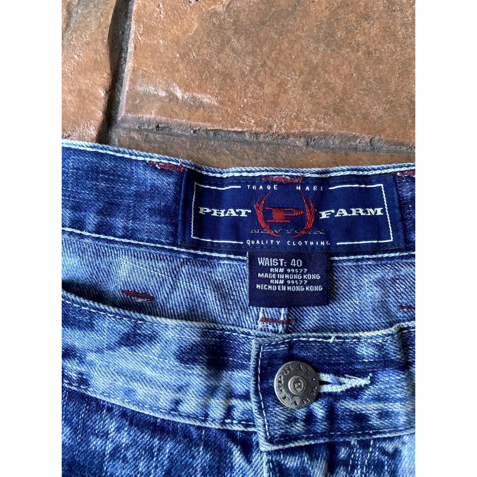 Phat Farm VINTAGE Phat Farm Baggy Long Shorts Size 40 Blue Denim Acid Wash 90s Hip Hop Mens Size US 40 / EU 56 - 2 Thumbnail