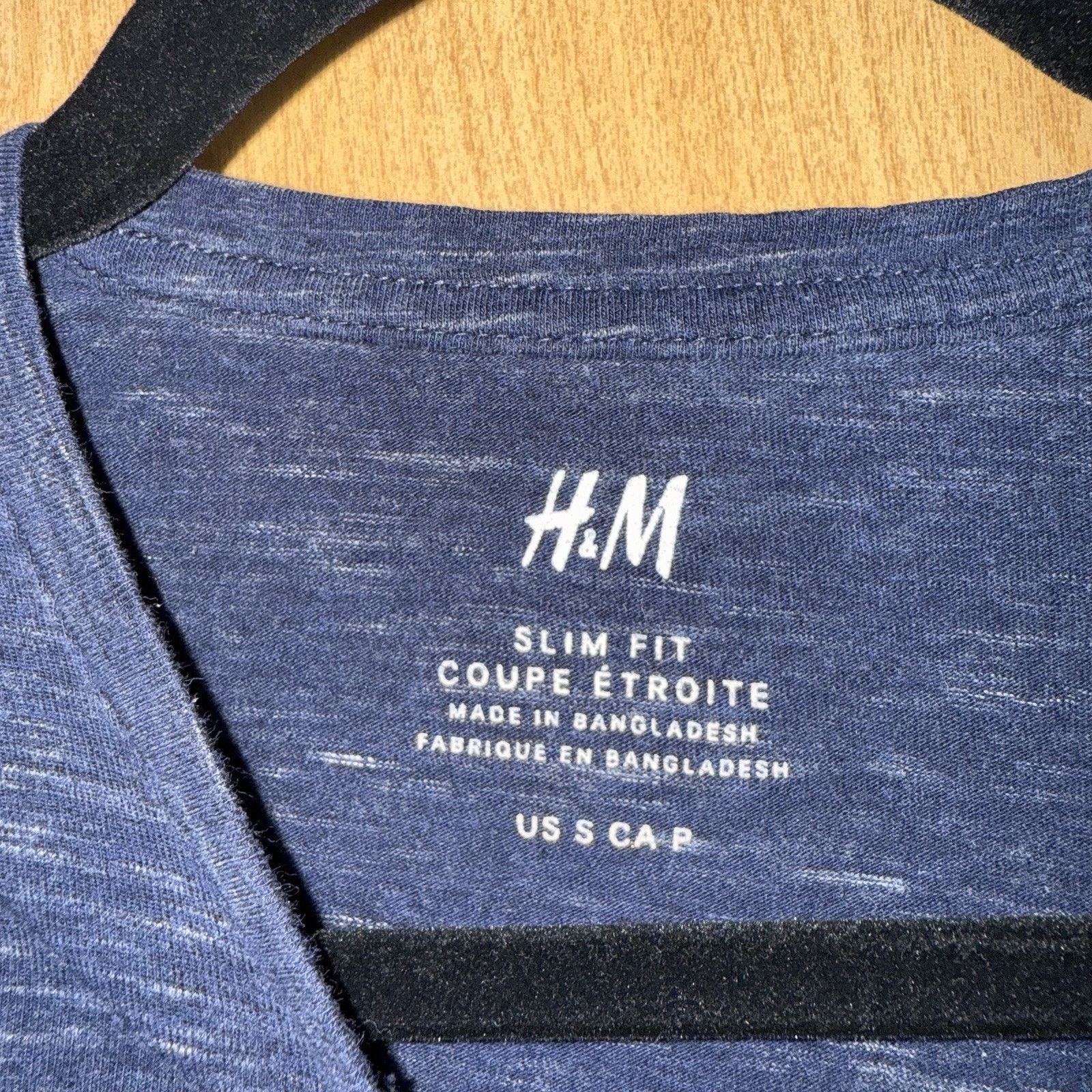 H&M H&M Slim Fit T-Shirt Size Small Heather Blue Size US S / EU 44-46 / 1 - 3 Thumbnail