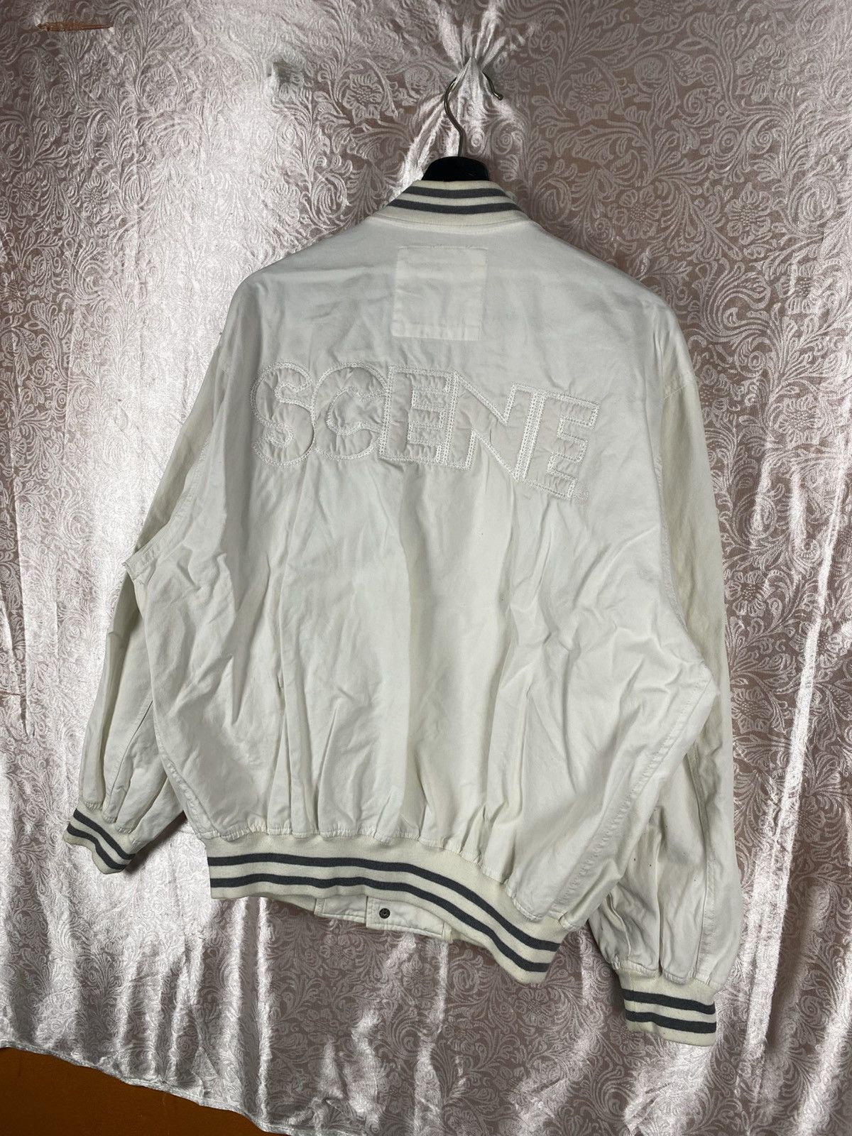 Vintage Vintage Varsity “SCENE” Embroidery Snap Button Retro Bomber Size US L / EU 52-54 / 3 - 9 Thumbnail
