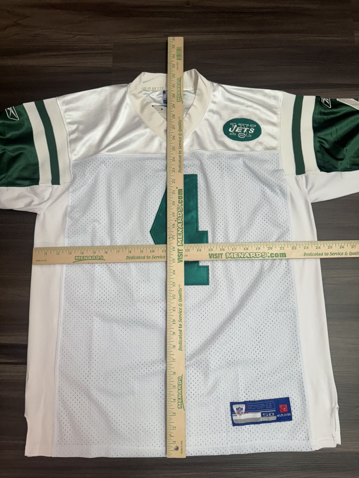 Reebok New York Jets Brett Favre #4 NFL Away Stitched Jersey Size US XL / EU 56 / 4 - 8 Thumbnail