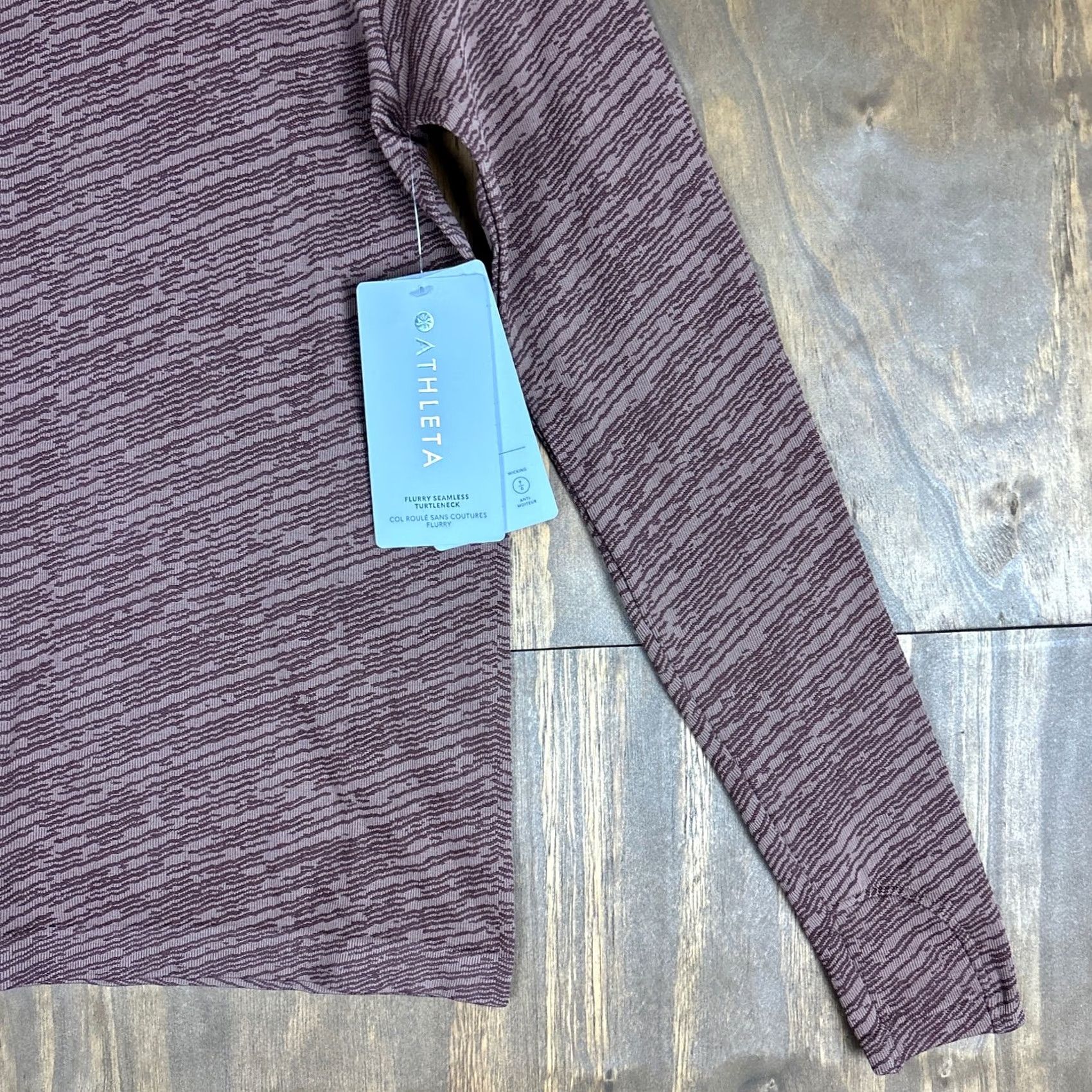 Athleta Athleta Turtleneck Brown Flurry Seamless Long Sleeve Super Stretch Medium Womens Size M / US 6-8 / IT 42-44 - 4 Thumbnail