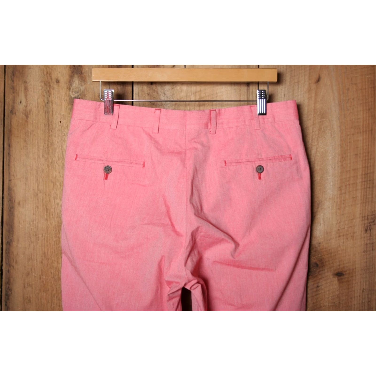 Brooks Brothers BROOKS BROTHERS 346 Fitzgerald Fit Pink Cotton Trousers Sz. 35x32 Chino Men Pants Modern Fit Size US 35 - 4 Thumbnail
