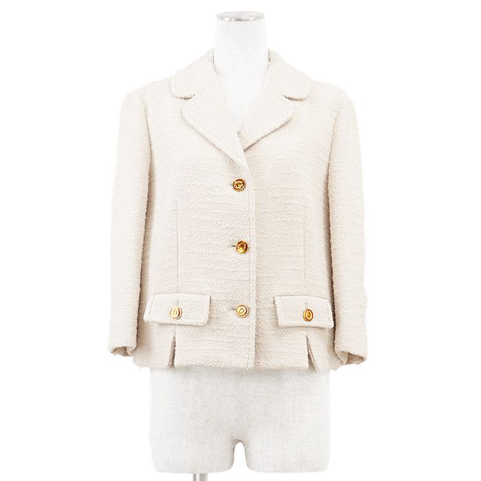 Gucci Gucci Gucci Fine Boucle Tweed Jacket Textile Outerwear DUTY FREE for USA Size ONE SIZE - 1 Thumbnail