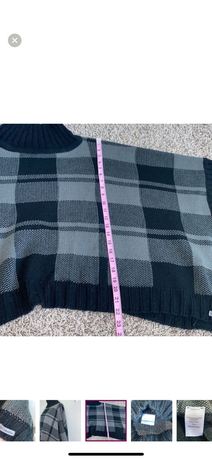 Columbia Columbia women’s O/S plaid be cozy sweater poncho‎ Size ONE SIZE - 5 Thumbnail