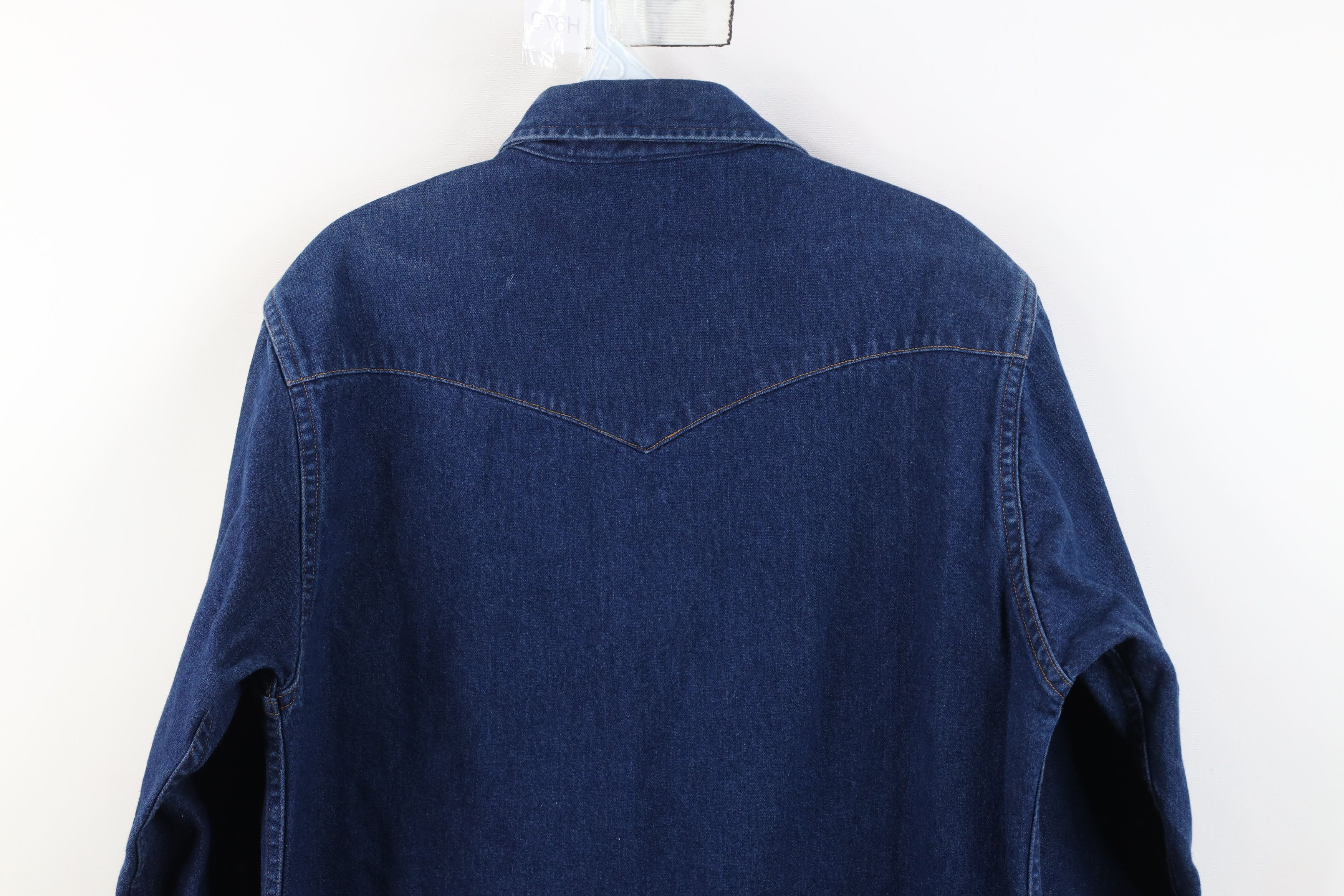 Carhartt Vintage 90s Carhartt Pearl Snap Button Denim Shirt Blue USA Size US M / EU 48-50 / 2 - 14 Thumbnail
