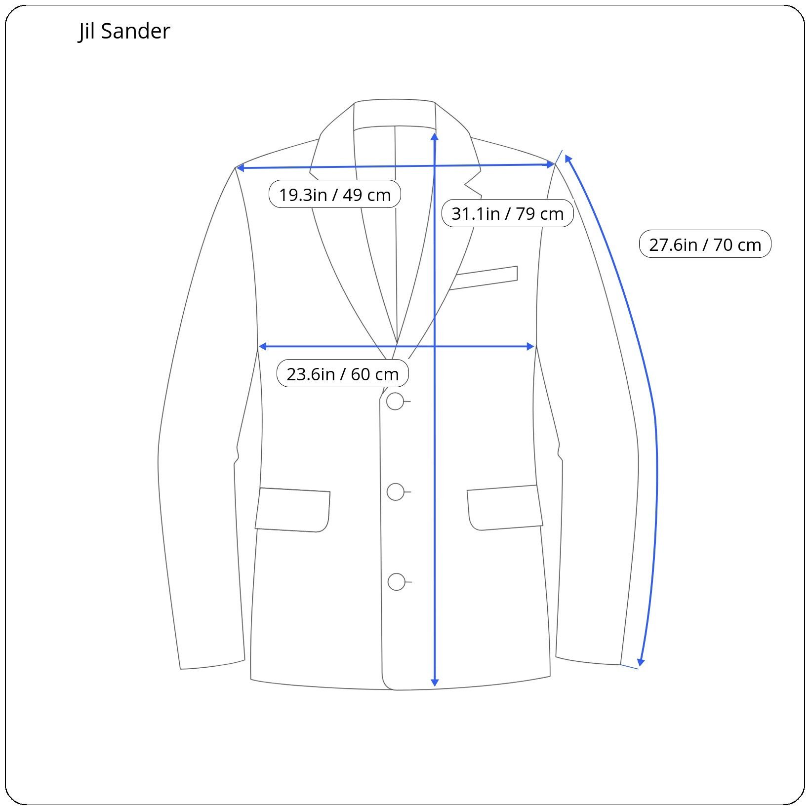 Jil Sander ⚡️QUICK SALE⚡️Jil Sander Navy Blazer Jacket Size US L / EU 52-54 / 3 - 8 Thumbnail