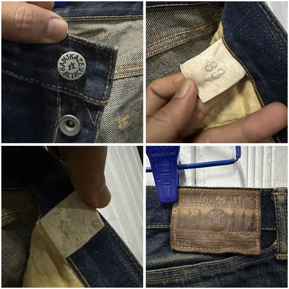 Kamikaze Attack SICKSS! Redline KAMIKAZE ATTACK Selvedge Mudwash Denim Pants Size US 35 - 19 Thumbnail