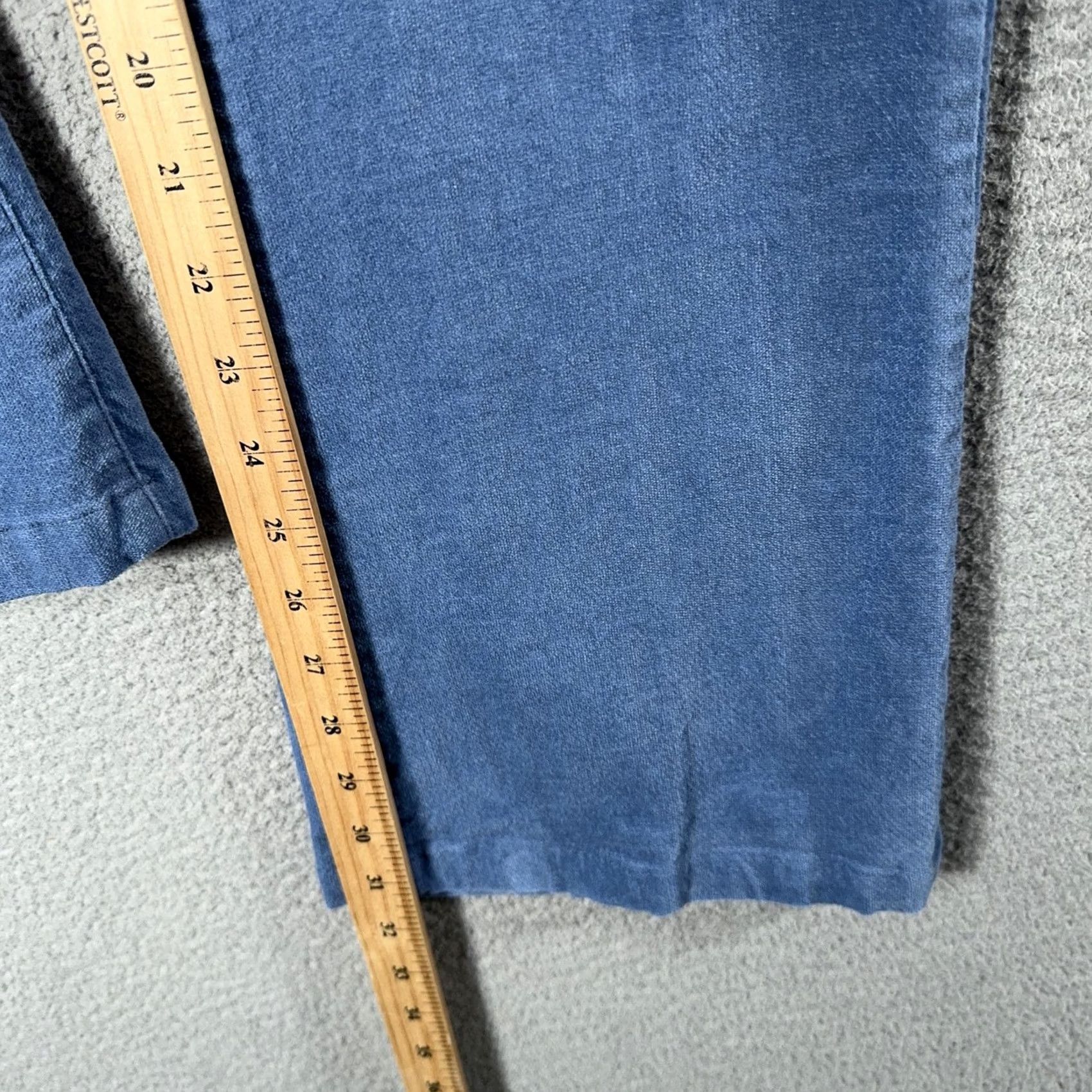 Vintage PHIX England Corduroy Flare Pants Mens 34 Blue Slim Flared 70s Rocker Trousers Size US 34 / EU 50 - 7 Thumbnail