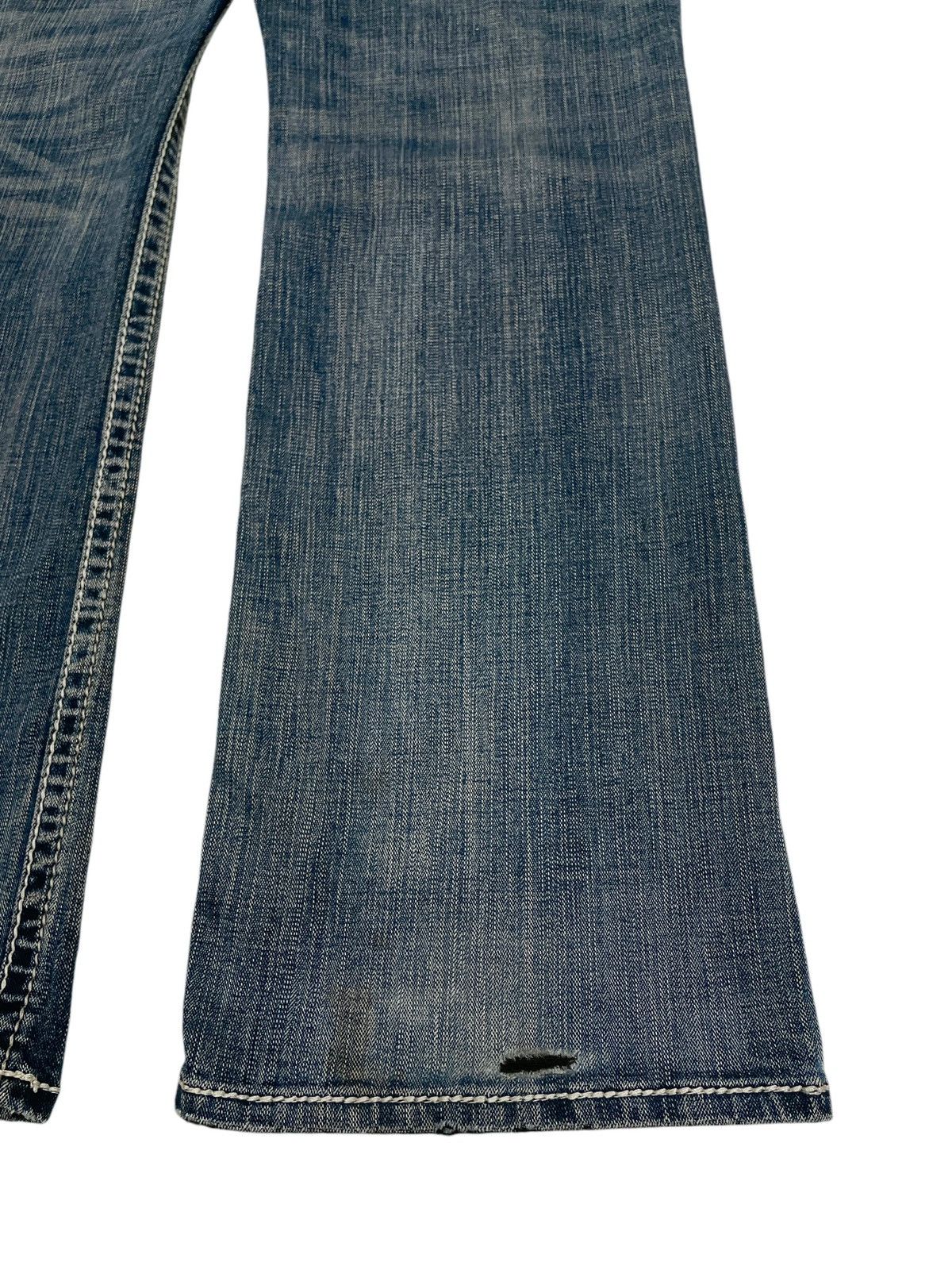 Le Grande Bleu (L.G.B.) Rare Design Vintage Brand Salvage Bootcut Flared Jeans 2000s Size US 35 - 8 Thumbnail