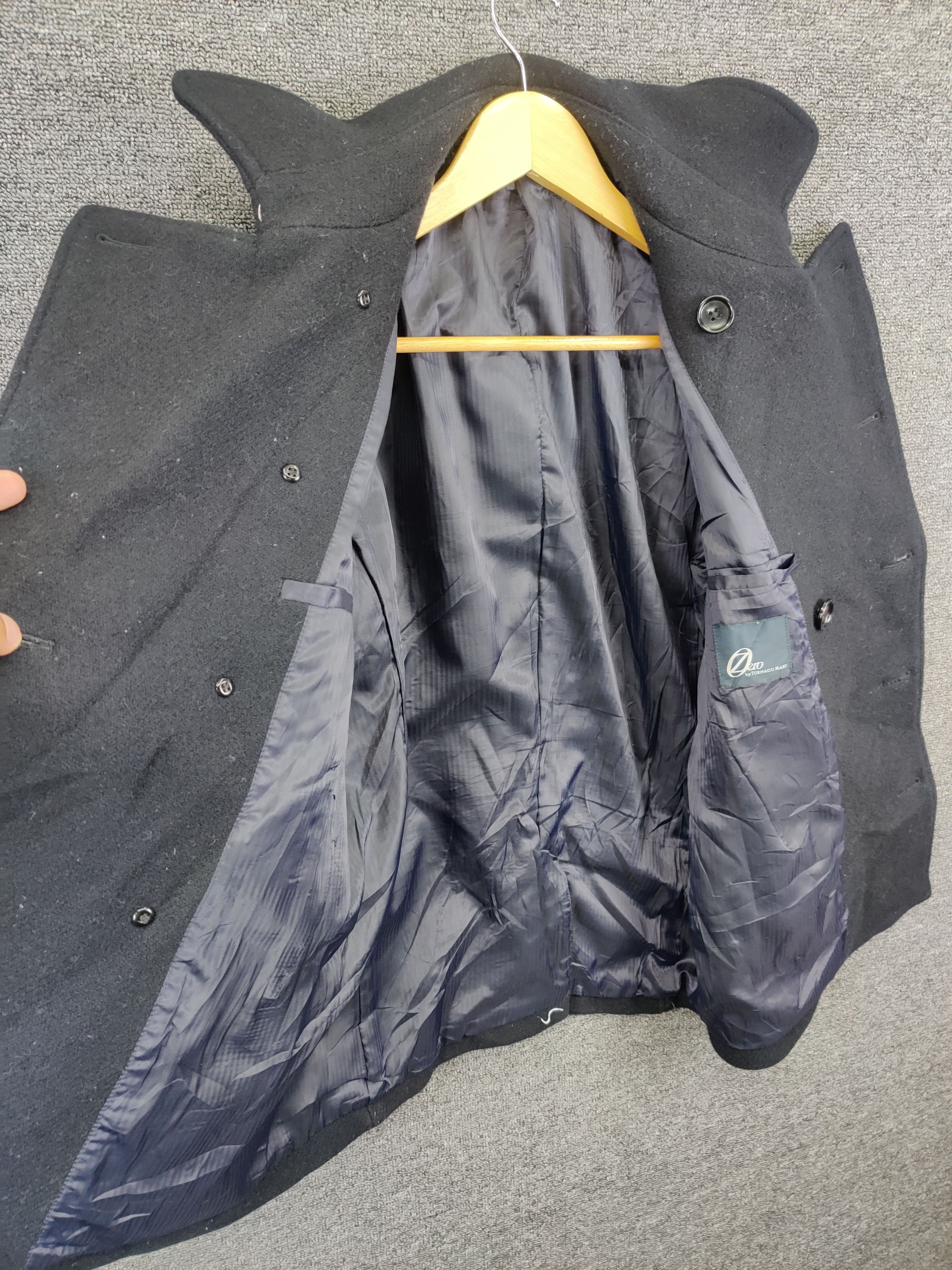 Tornado Mart Zero By Tornado Mart Wool Double Breasted Coat Size US M / EU 48-50 / 2 - 9 Thumbnail