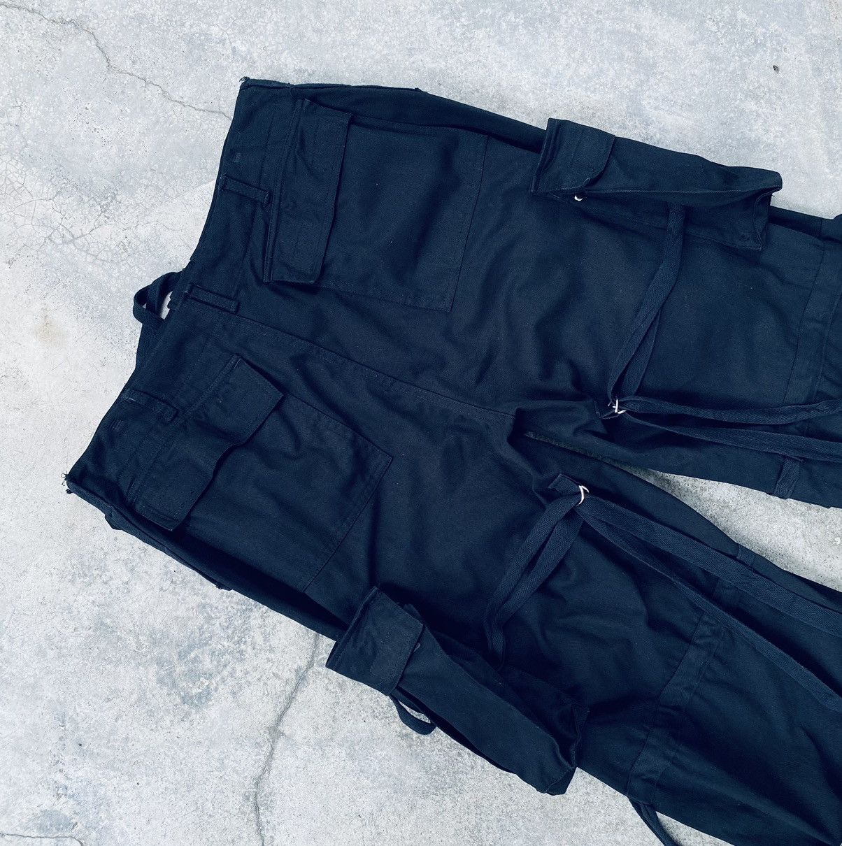 Japanese Brand Vintage Black Barcara Bondage Cargo Pants Size US 34 / EU 50 - 6 Thumbnail
