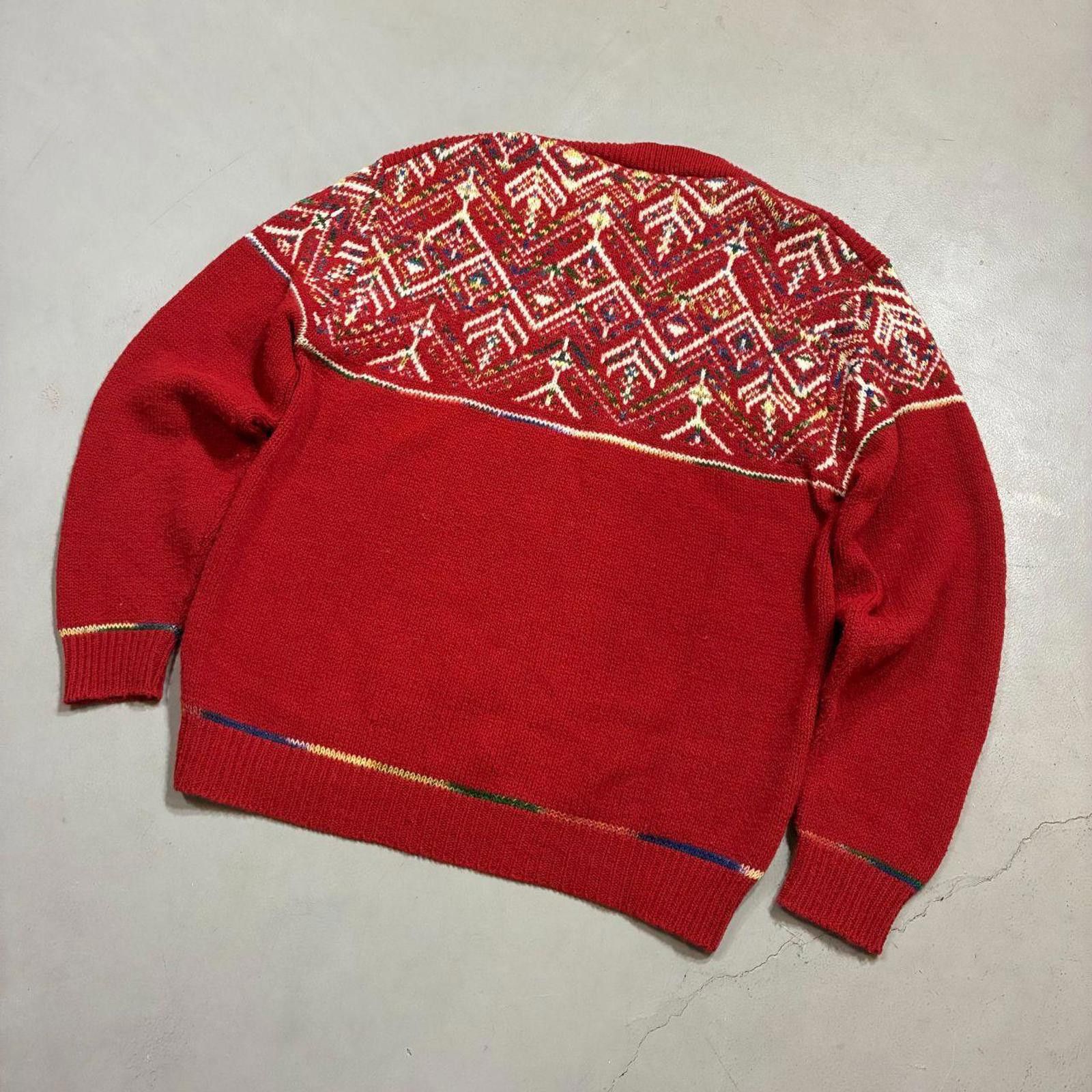 Jantzen Vintage 60s/70s Jantzen Cotton Fair Isle Sweater Size US L / EU 52-54 / 3 - 3 Thumbnail