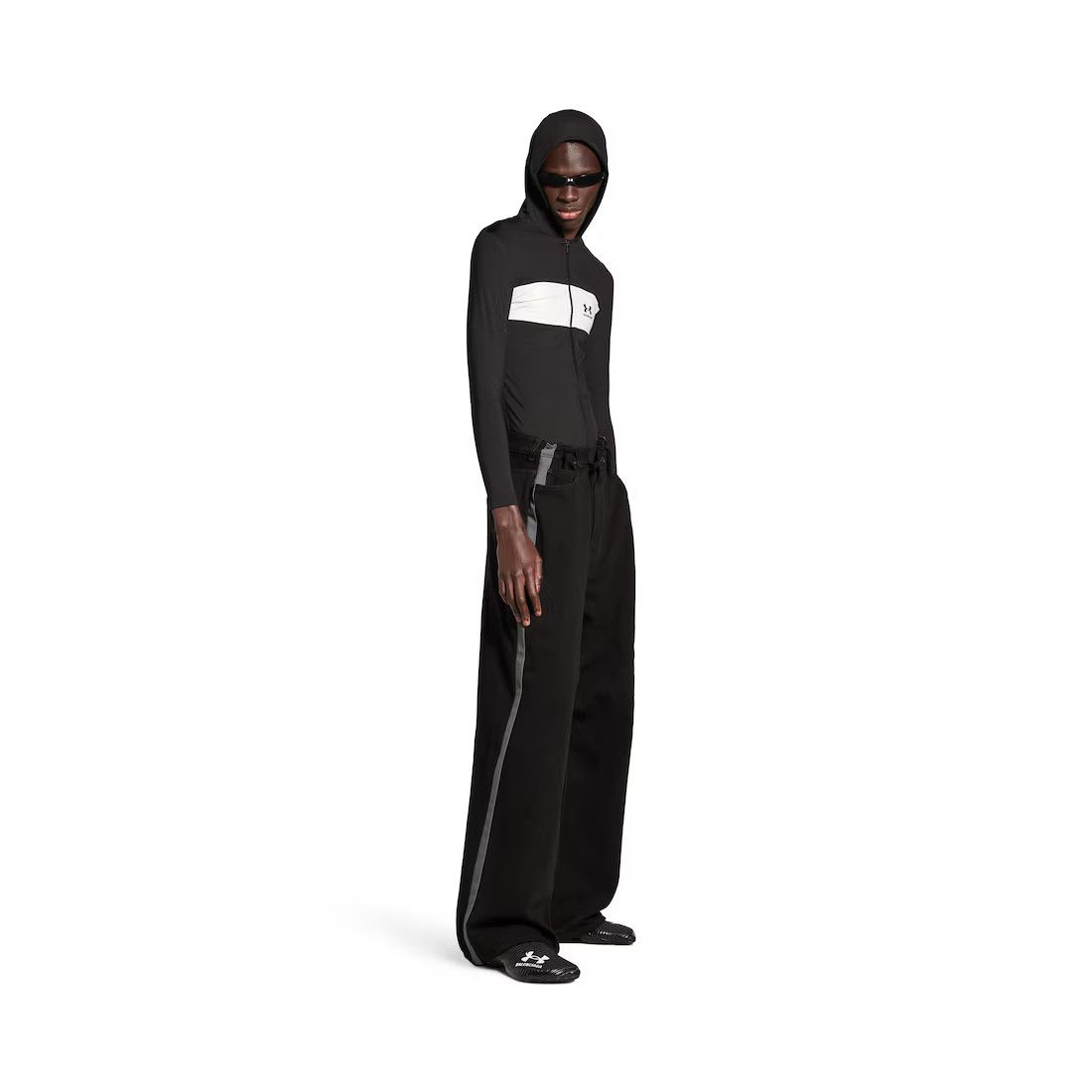 Balenciaga × Under Armour o1s1wg110425 Under Armour® Sweatsuit Hoodie in Black/White Size US M / EU 48-50 / 2 - 2 Thumbnail