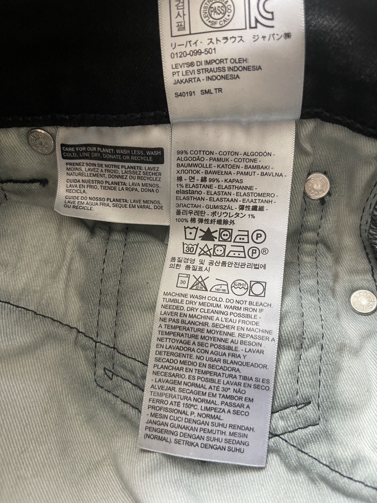Levi's Levis 511 jeans black denim mens W32 Size US 32 / EU 48 - 8 Thumbnail