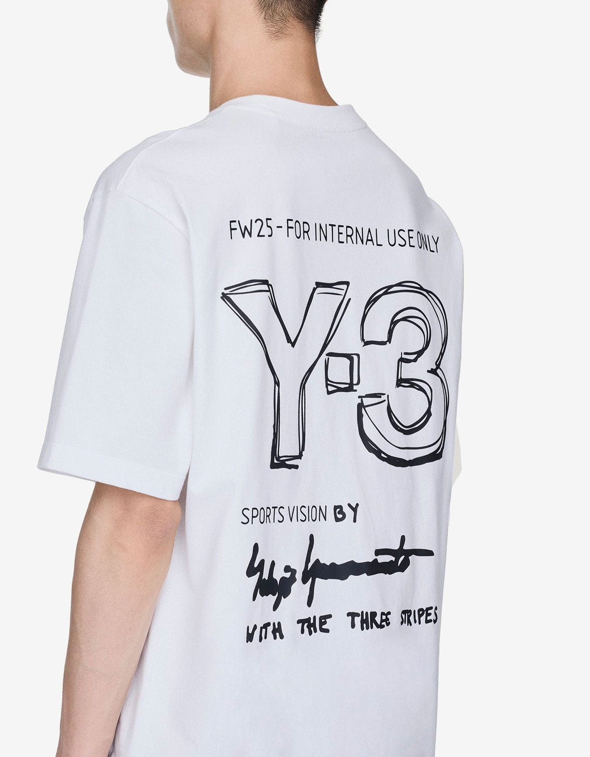 Y-3 Y-3 White Short Sleeve T-Shirt Size US S / EU 44-46 / 1 - 4 Thumbnail