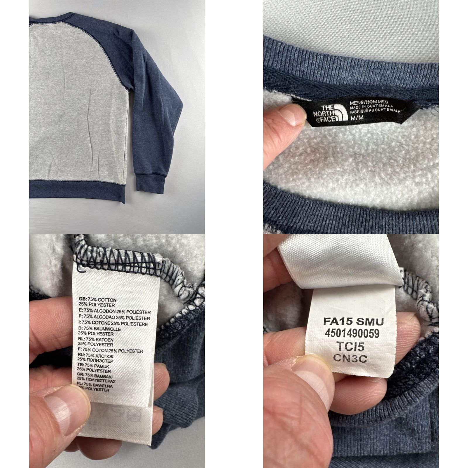 The North Face The North Face Sweatshirt Mens M Gray Blue Pullover Fleece Crewneck Hooded? Size US M / EU 48-50 / 2 - 8 Thumbnail