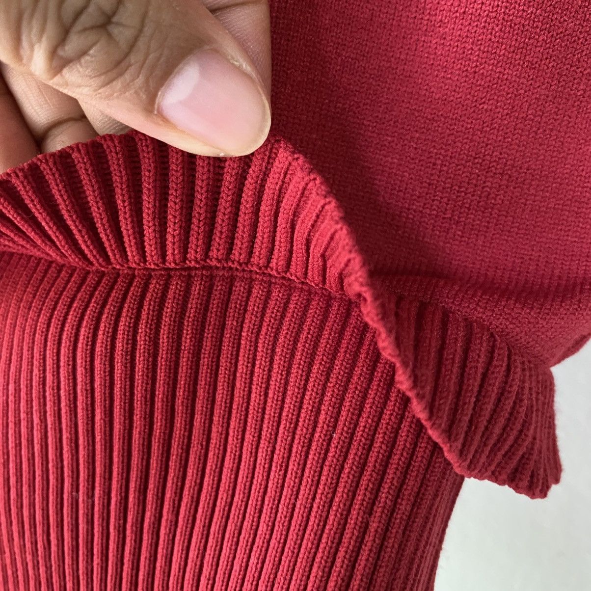 Miu Miu Miu Miu Red Square-Neck Short Sleeve Knit Top Size S / US 4 / IT 40 - 4 Thumbnail