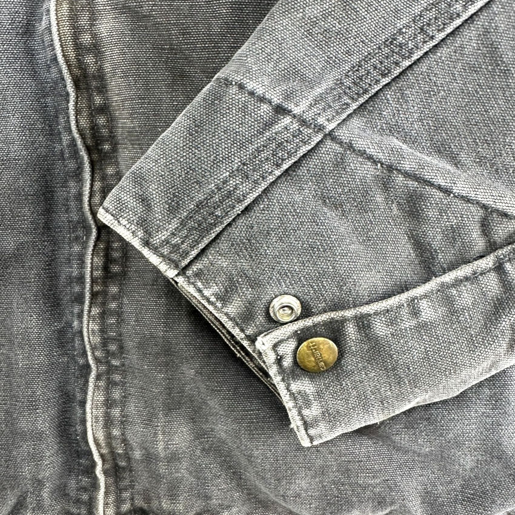 Carhartt VINTAGE Carhartt Jacket Mens M Gray 90s USA J97 PTL USA Bomber Lined Canvas Coal Gray Coat Size US M / EU 48-50 / 2 - 6 Thumbnail