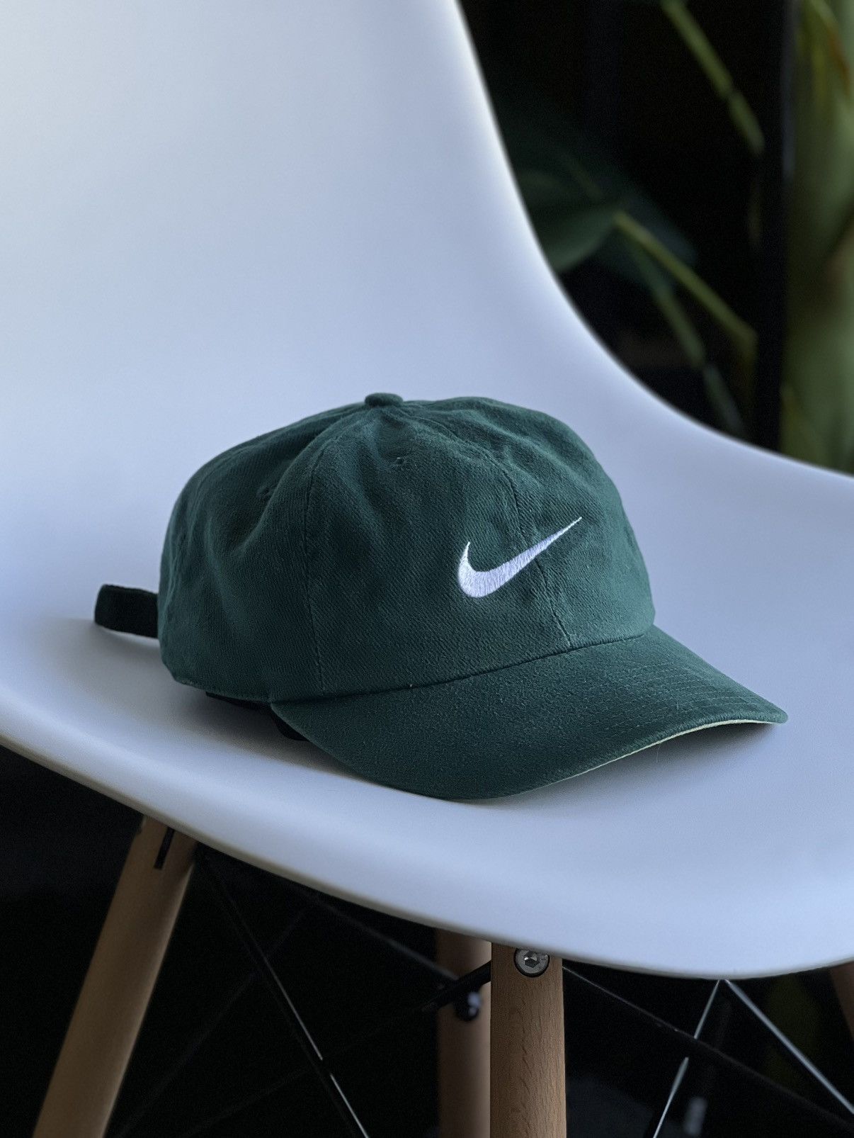 Nike × Vintage Vintage 1990s Nike Green Hat Y2K Rare Adjustable Strapback Size ONE SIZE - 1 Thumbnail