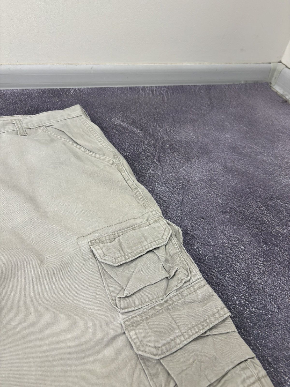 Vintage Vintage Wrangler USA Beige Utility Hype Baggy Cargo Shorts Size US 36 / EU 52 - 6 Thumbnail