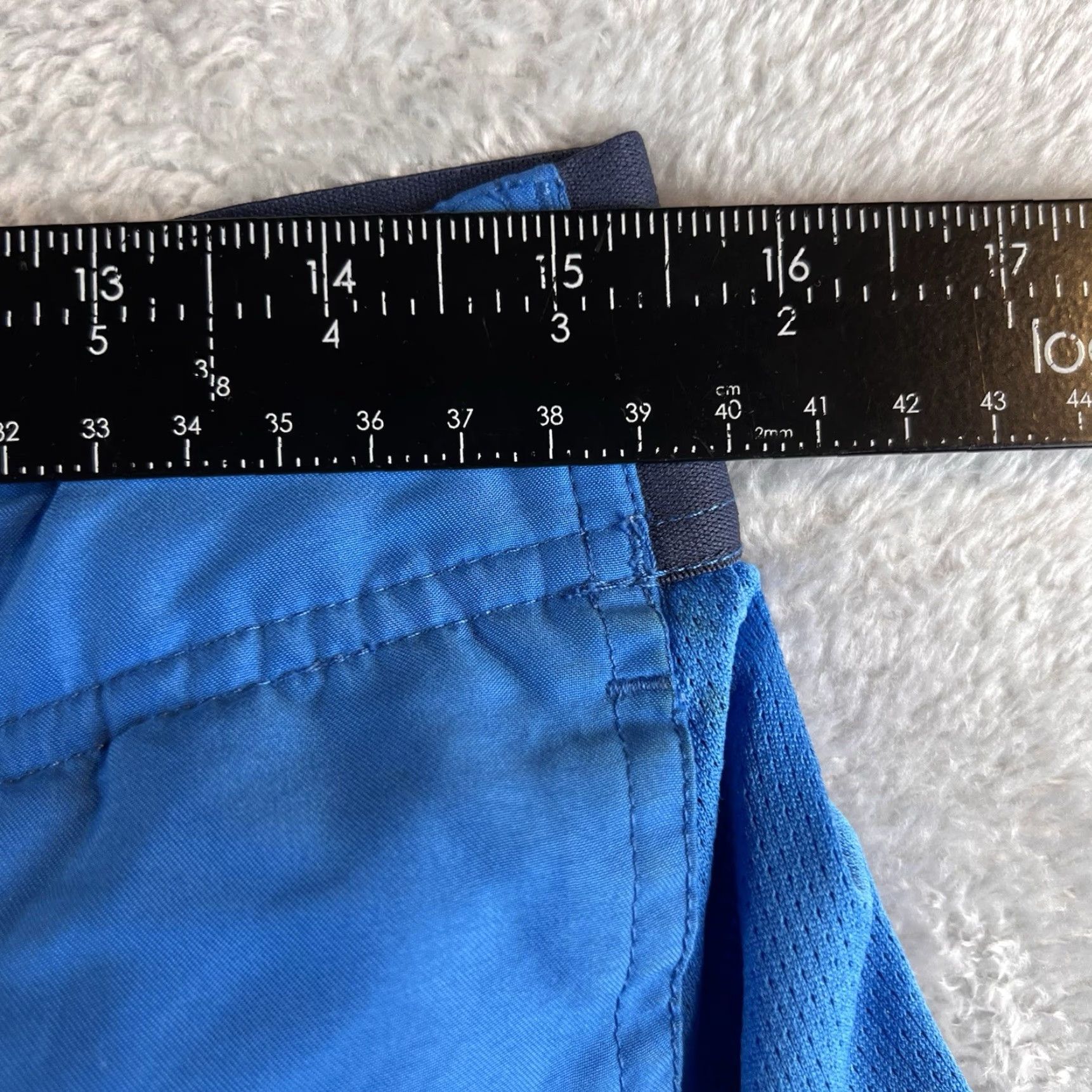 Nike Nike Swim Trunks Mens Large Blue Lined Logo Swoosh Board Shorts Bathing Suit Size US 33 - 6 Thumbnail