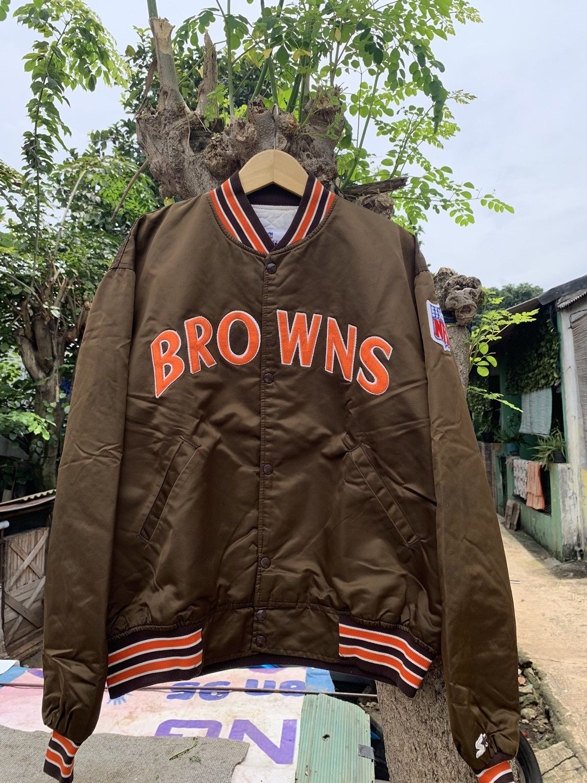 STARTER VARSITY JACKET BROWNS