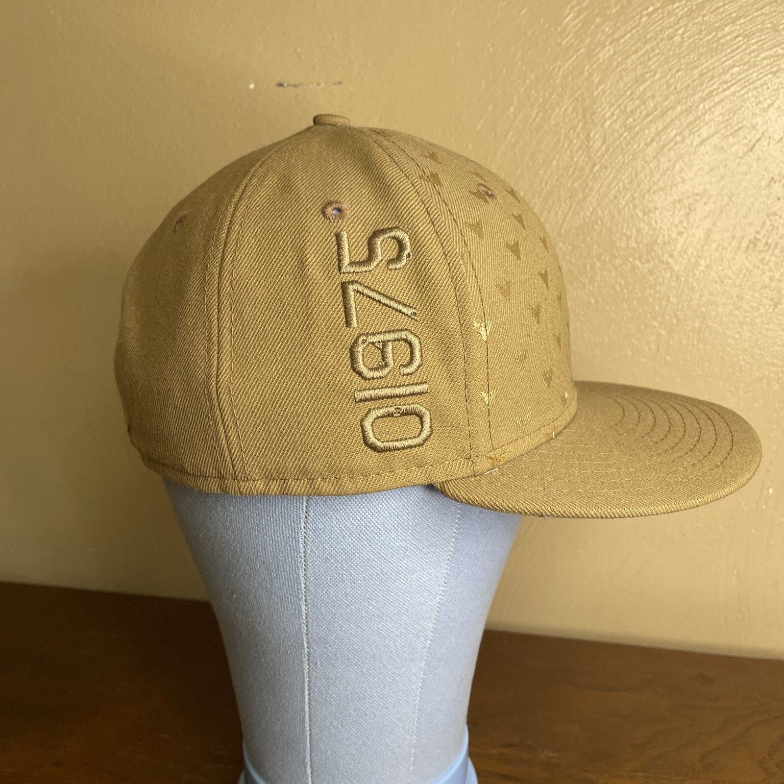 New Era Oakley NewEra Khaki Gold Metallic Hat Sz 7 1/8 Fitted Size ONE SIZE - 2 Thumbnail