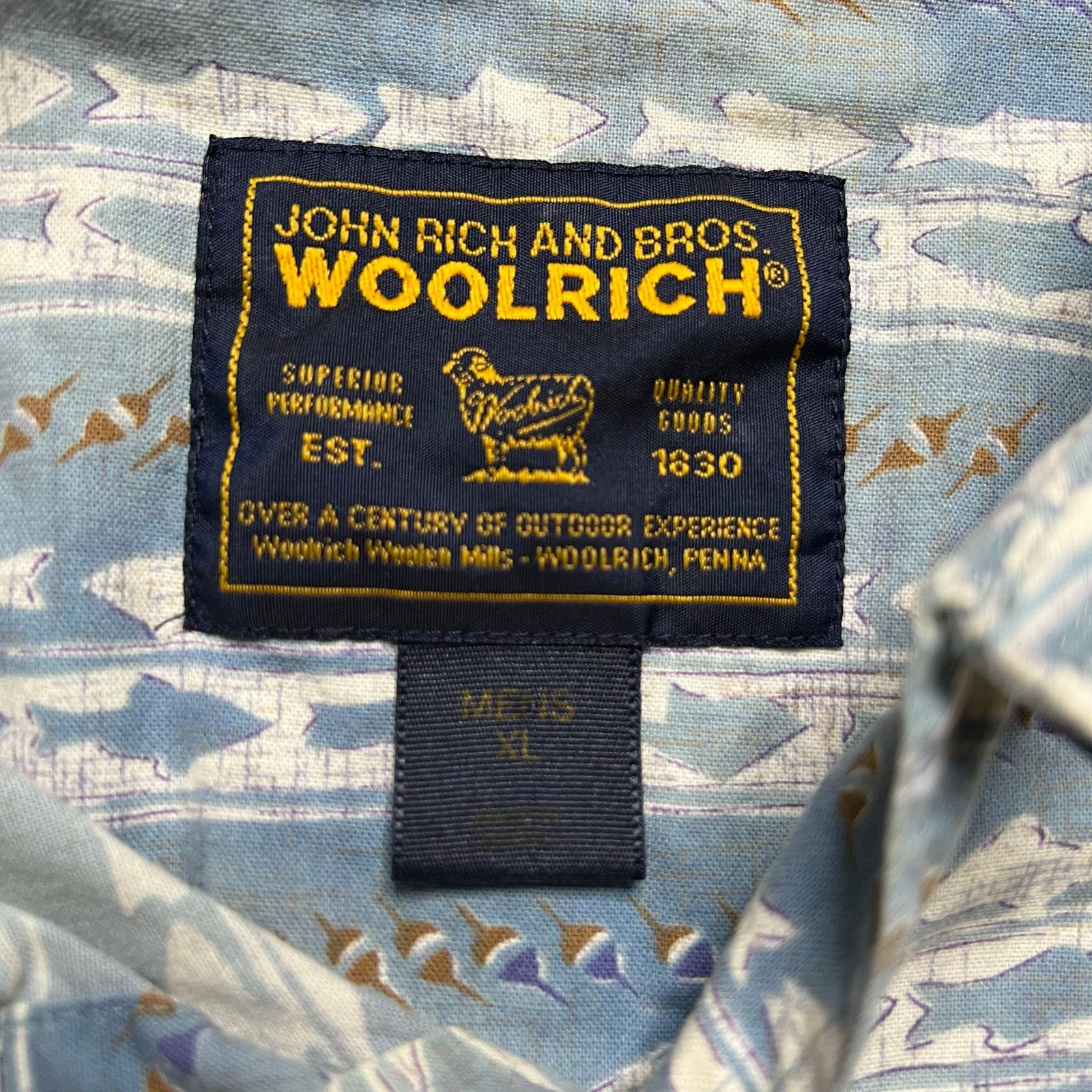 Woolrich Woolen Mills Vintage 90s Woolrich Mens Sz XL Fish Button Shirt Size US XL / EU 56 / 4 - 3 Thumbnail