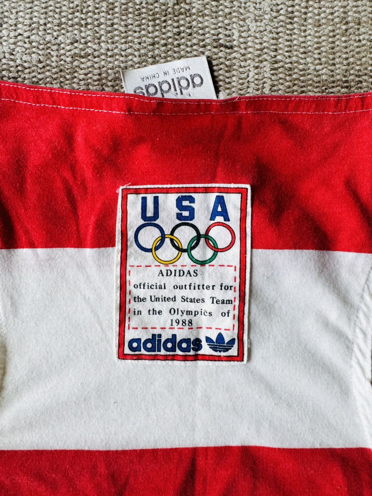 Adidas Adidas Originals 1988 Olympics vintage striped tank top sz L Size US L / EU 52-54 / 3 - 6 Thumbnail