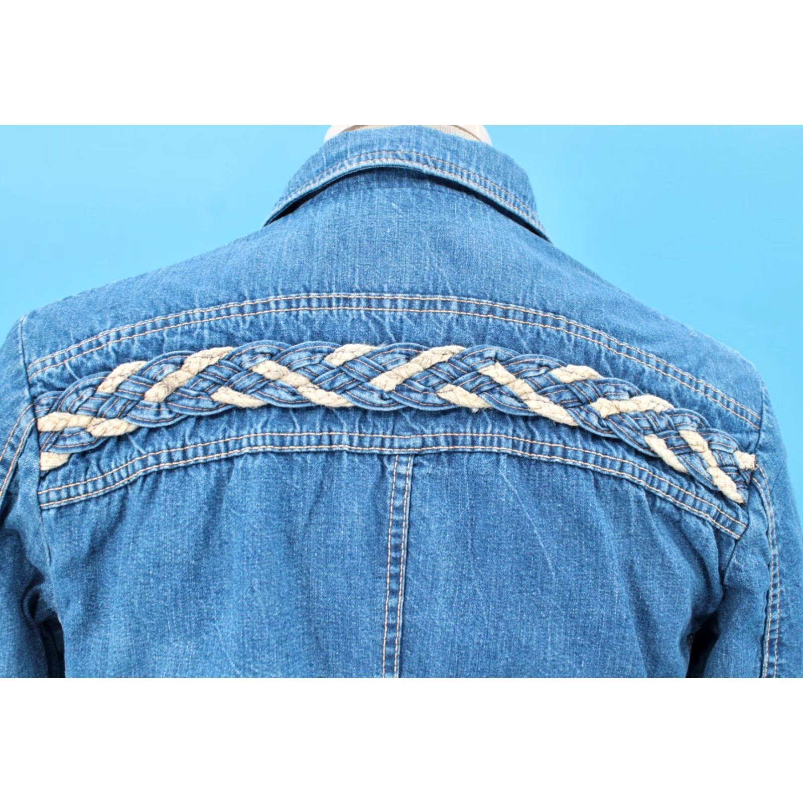 Vintage VINTAGE Campus Denim Shirt Jacket Shacket 38 1970s Cotton Blue Denim Size US M / EU 48-50 / 2 - 6 Thumbnail