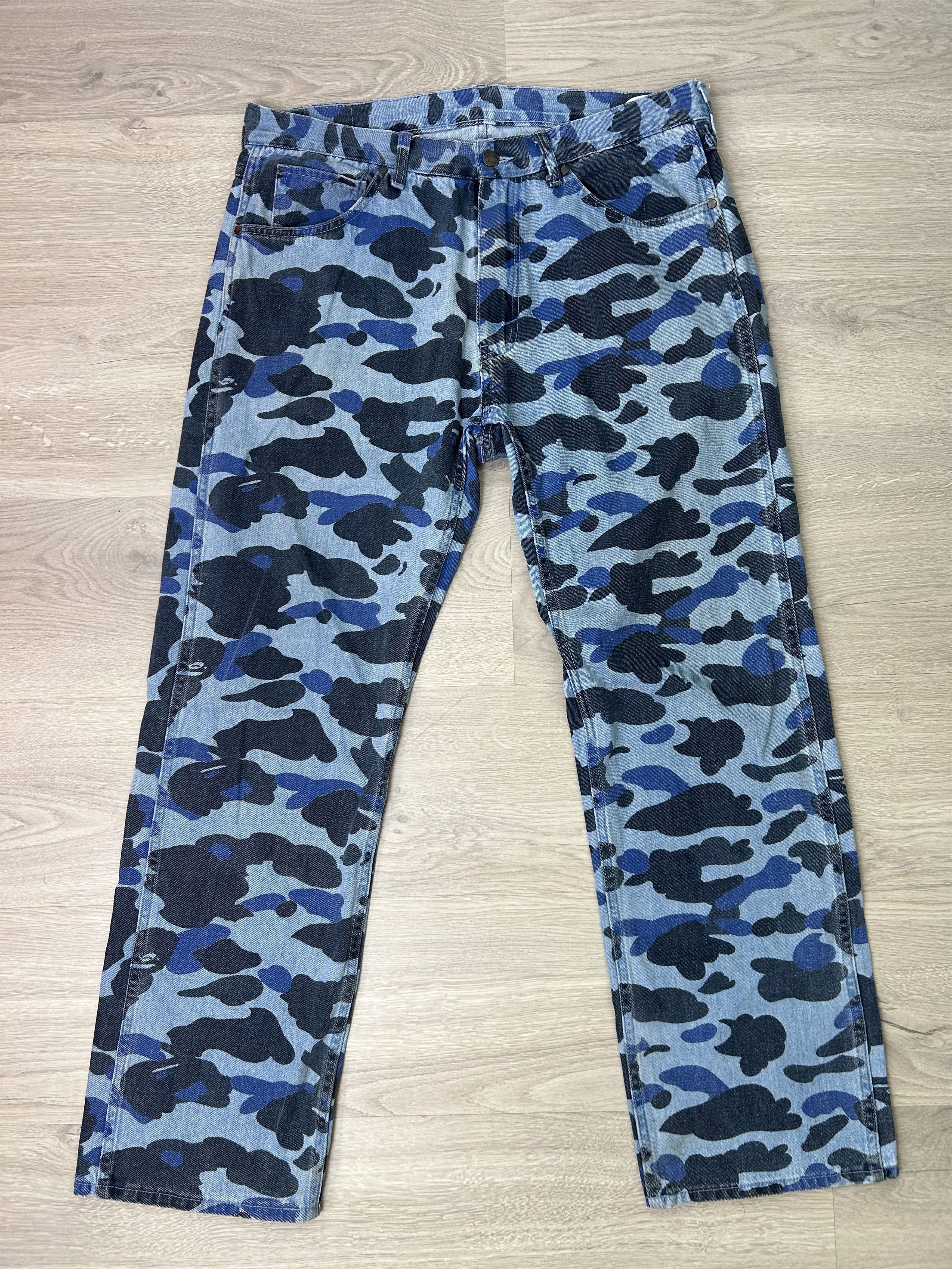 Bape BAPE Color Camo Denim Pants Light Indigo [Size L] Size US 36 / EU 52 - 1 Thumbnail