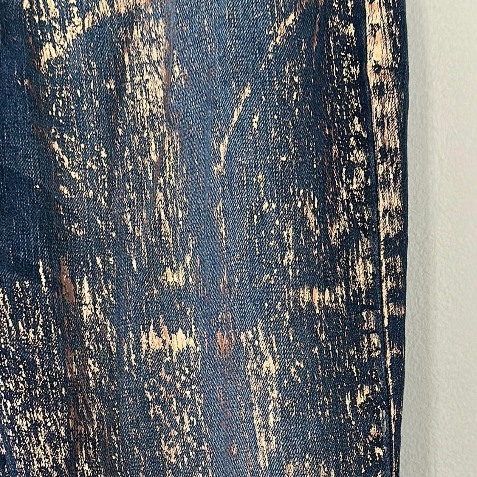 Other Soho Blue and Gold Jeggings Luxe Metallic Finish Size 30" / US 8 / IT 44 - 3 Thumbnail