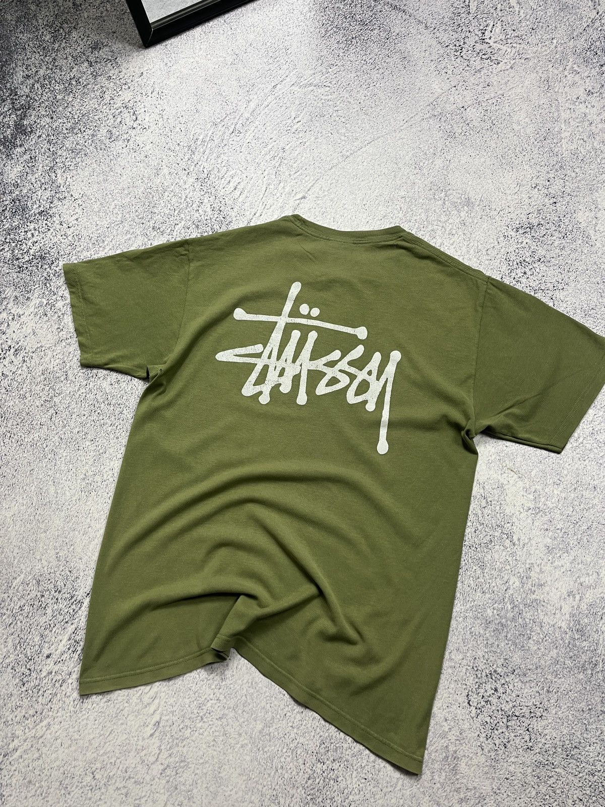 Stussy × Vintage Stussy 00s Graphic Vintage Big Logo Green T-shirt Y2k Size US M / EU 48-50 / 2 - 4 Thumbnail