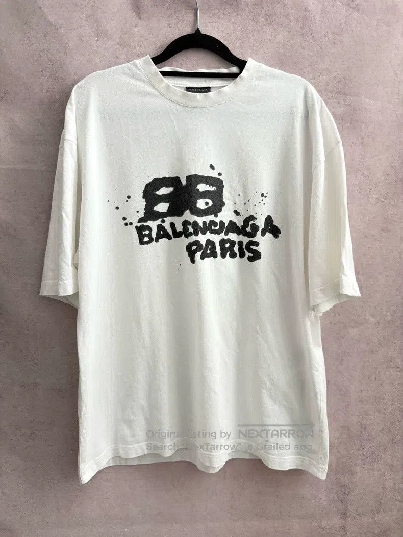 Balenciaga Balenciaga Letter print round-neck short-sleeve T-shirt Size US S / EU 44-46 / 1 - 1 Thumbnail