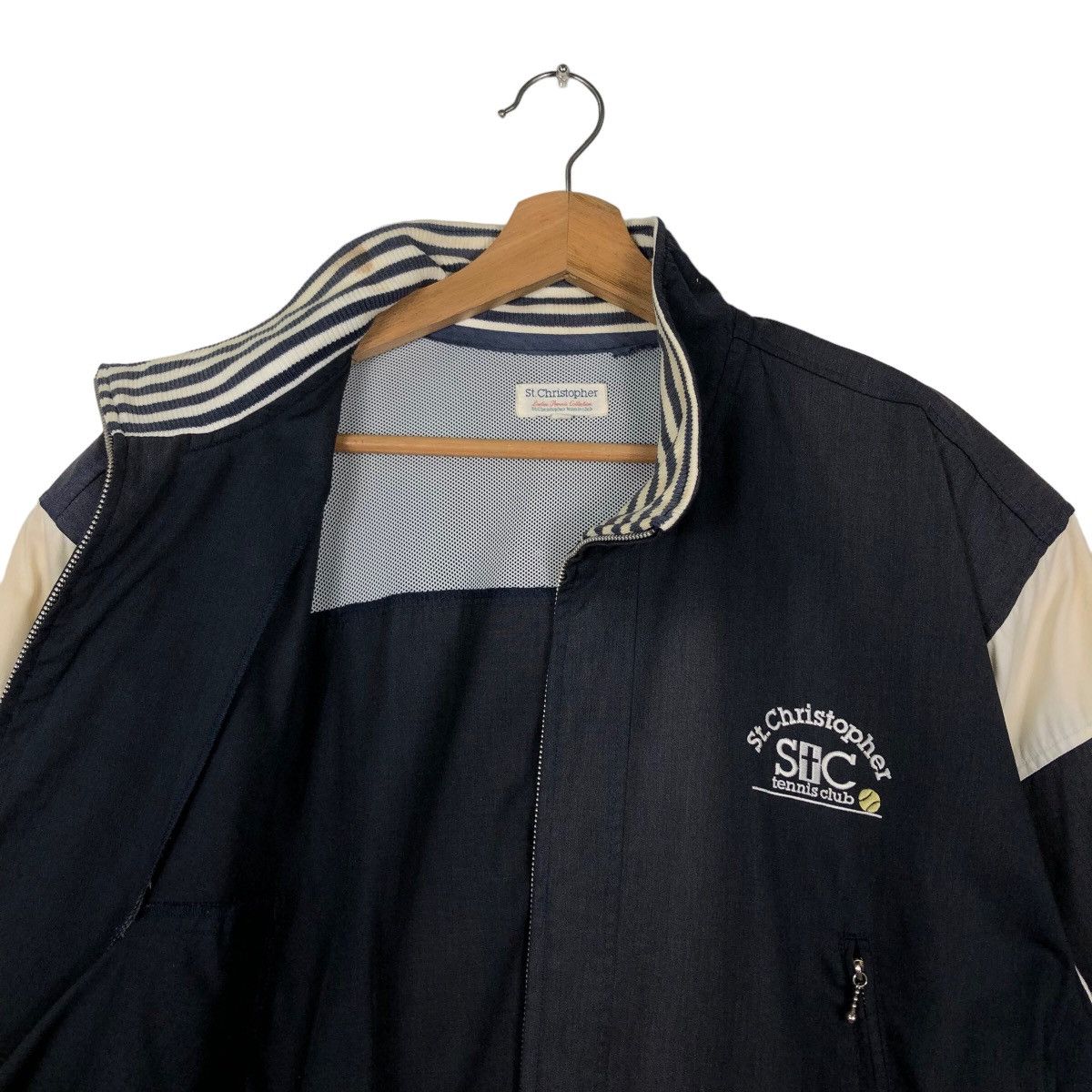 Japanese Brand 🔥90’s Vitage Tennis Club Bomber Jacket St. Christopher USA Size US L / EU 52-54 / 3 - 9 Thumbnail