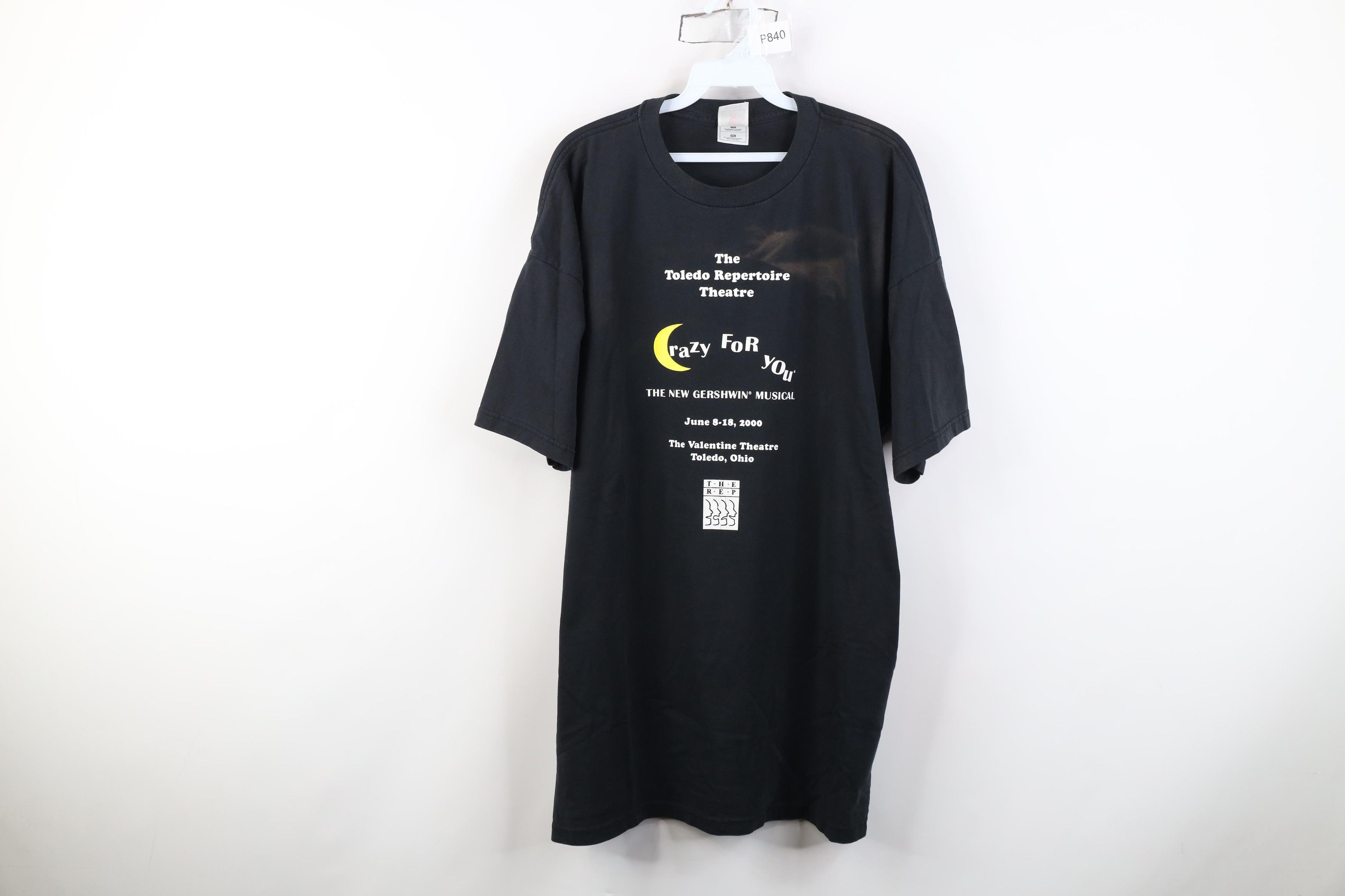 Vintage Vintage Y2K 2000 Crazy For You Musical Play T-Shirt Black Size US XXL / EU 58 / 5 - 1 Thumbnail