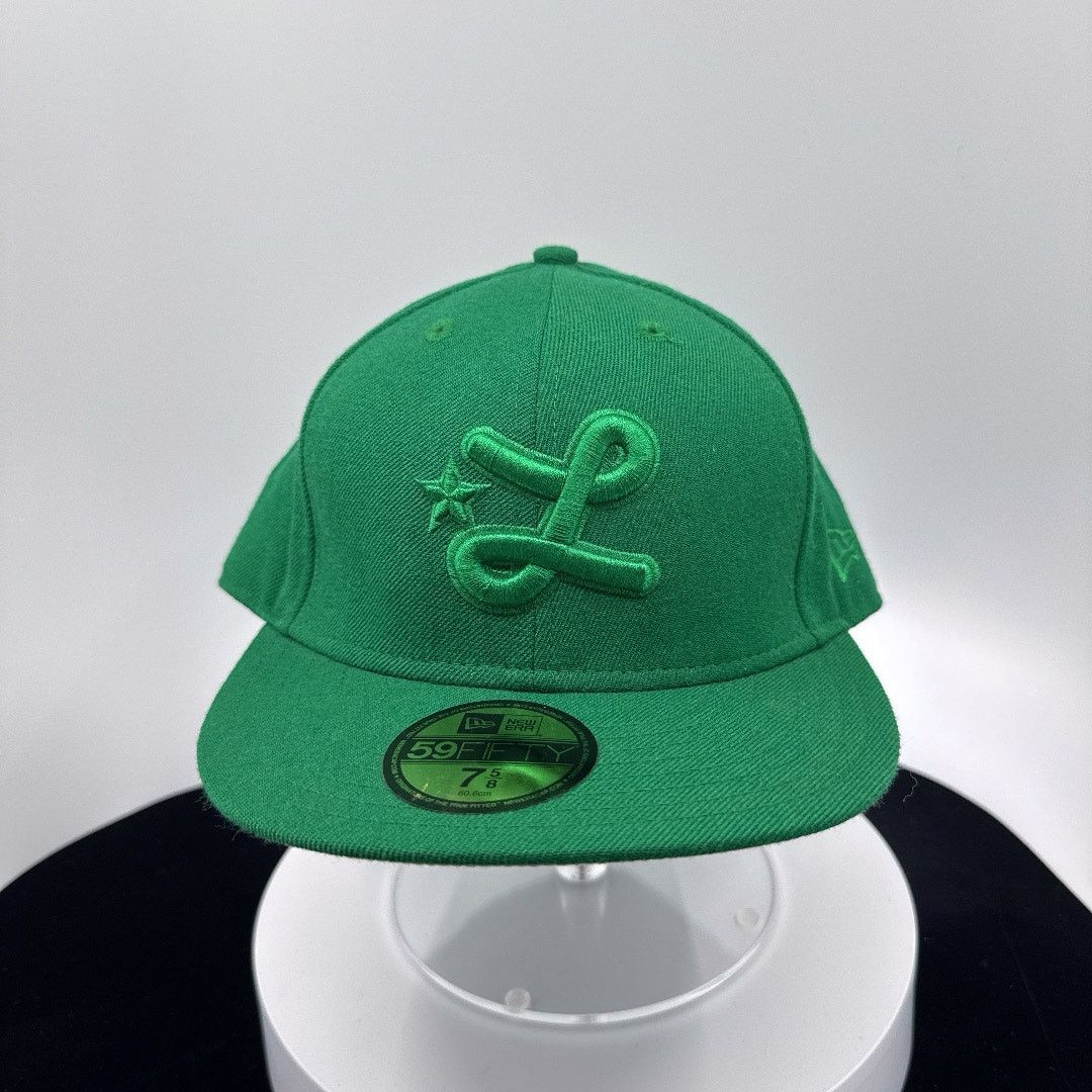 帽子 Striped F*Fitted Hat Green golf le fleur Golf le Fleur x New Era Striped F* 59FIFTY Fitted Hat - Size