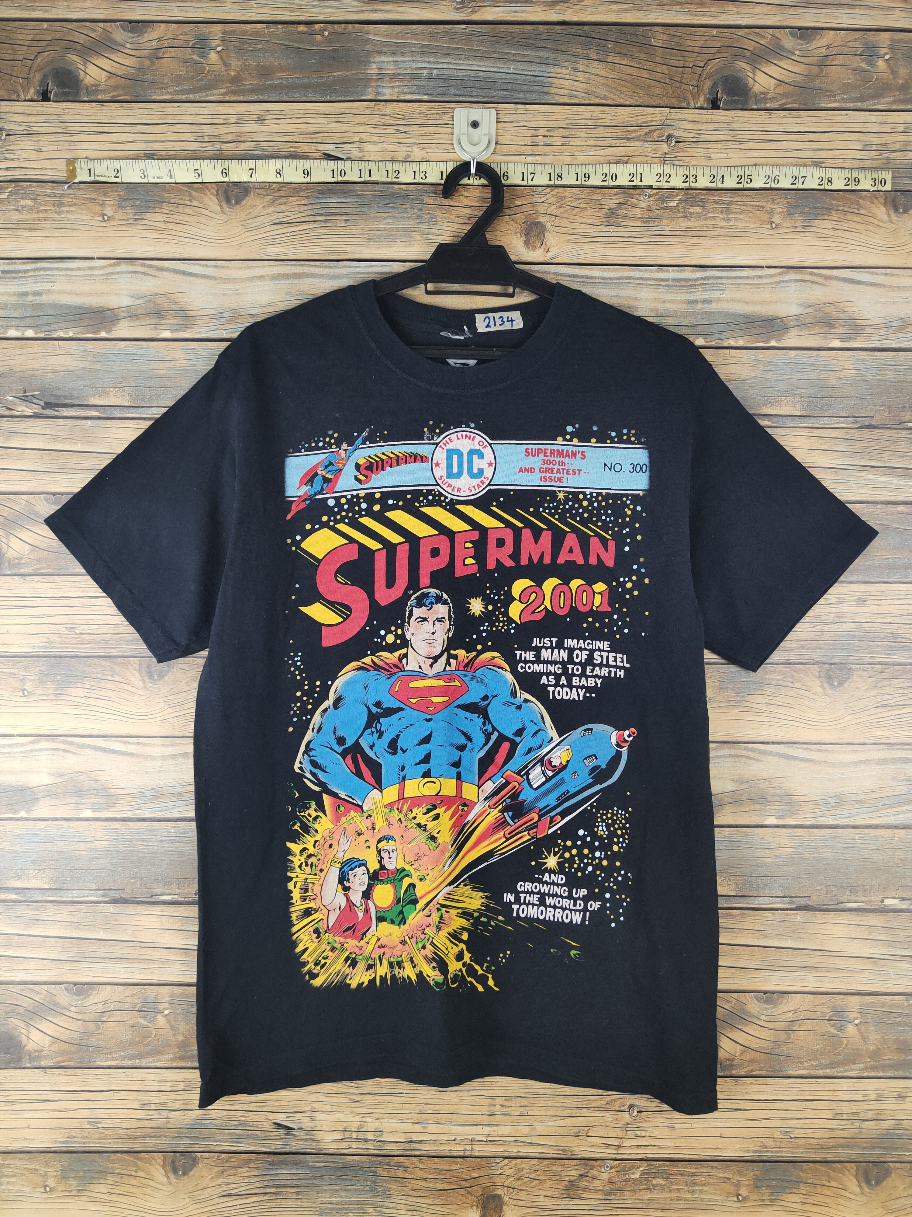 DC × Japanese Brand DL Superman Black Short Sleeve T-shirt #2134 Size US M / EU 48-50 / 2 - 1 Thumbnail