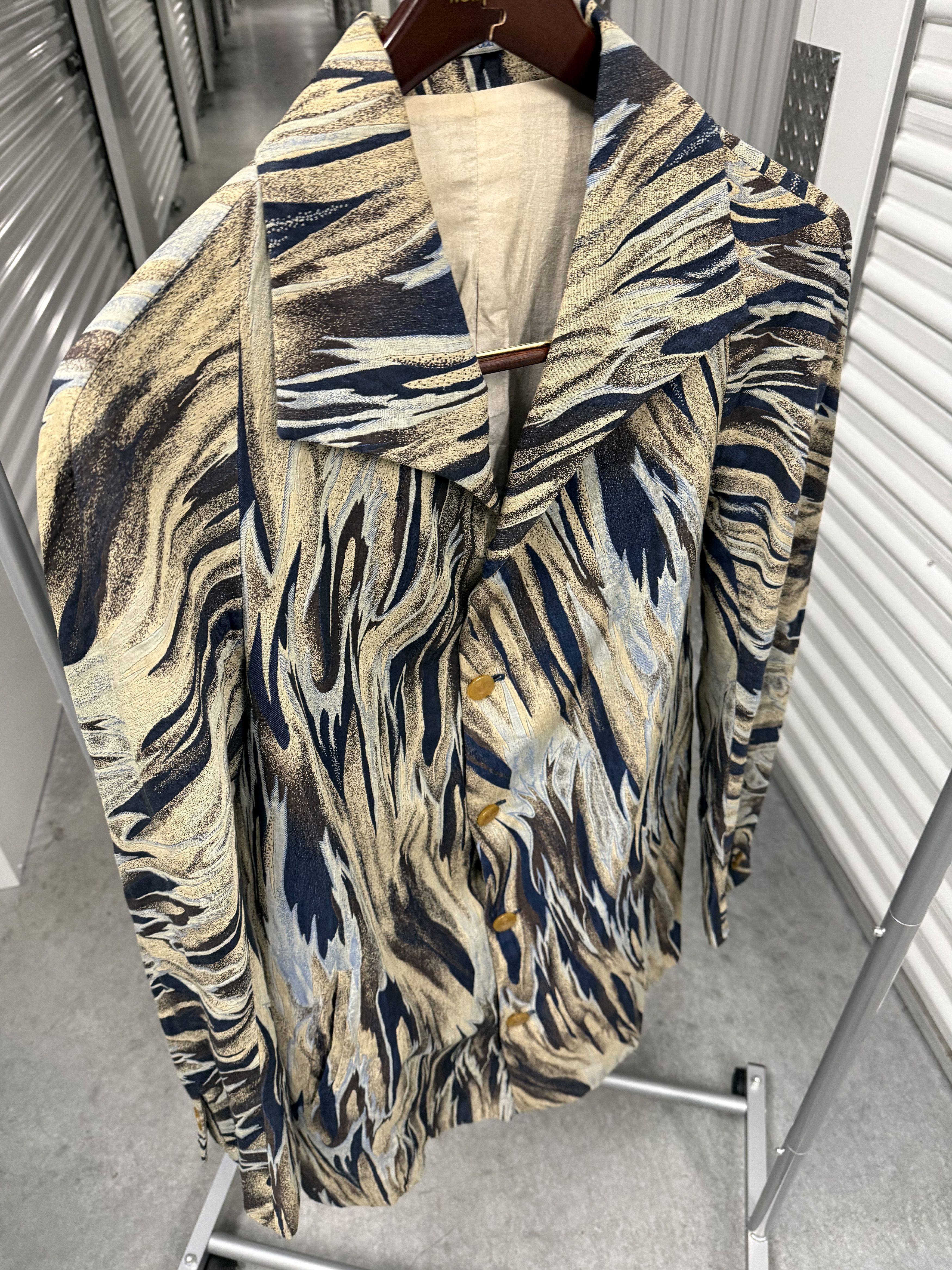 Vivienne Westwood Vintage Vivienne Westwood Blazer Jacket Abstract Flame Print Size 52L - 3 Thumbnail
