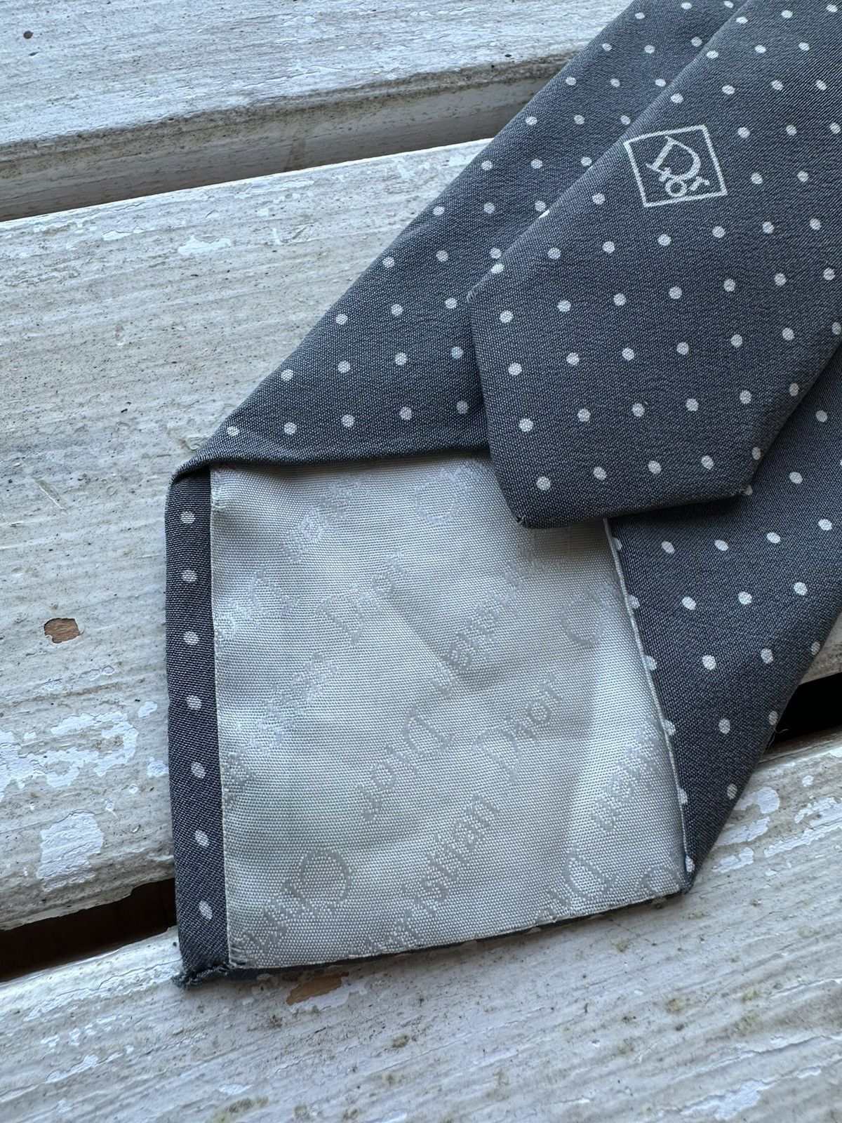 Christian Dior Monsieur ARCHIVE🚨 CHRISTIAN DIOR Tie monogram GRAY rare monsieur Size ONE SIZE - 2 Thumbnail