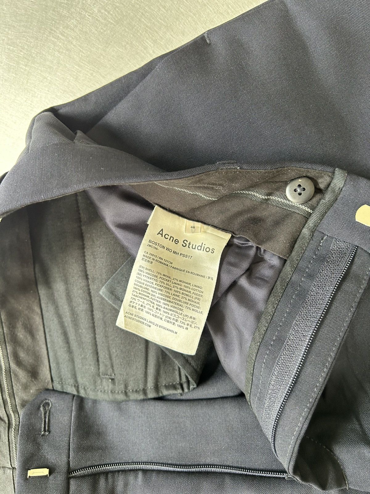 Acne Studios Navy pleated pants Size US 38 / EU 54 - 5 Thumbnail