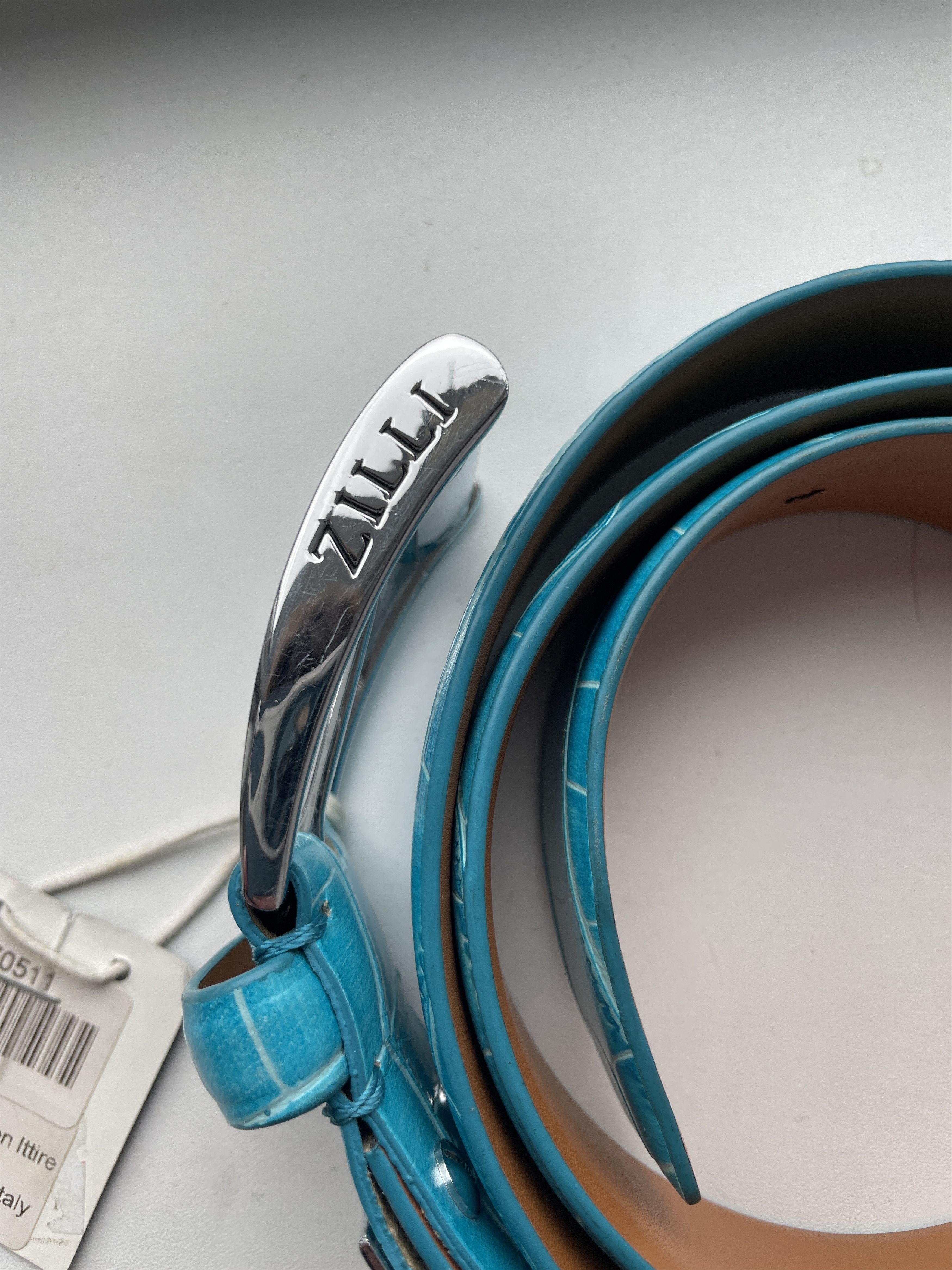 Zilli Zilli Belt in Turquoise Crocodile Size ONE SIZE - 3 Thumbnail