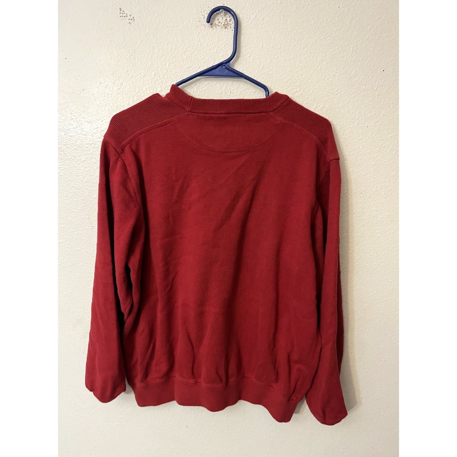 Talbots VINTAGE Talbots Sweatshirt Men’s Crew Neck Size L Red Cotton Knit Pullover Long Sleeve 80s 90s Preppy Size US L / EU 52-54 / 3 - 3 Thumbnail