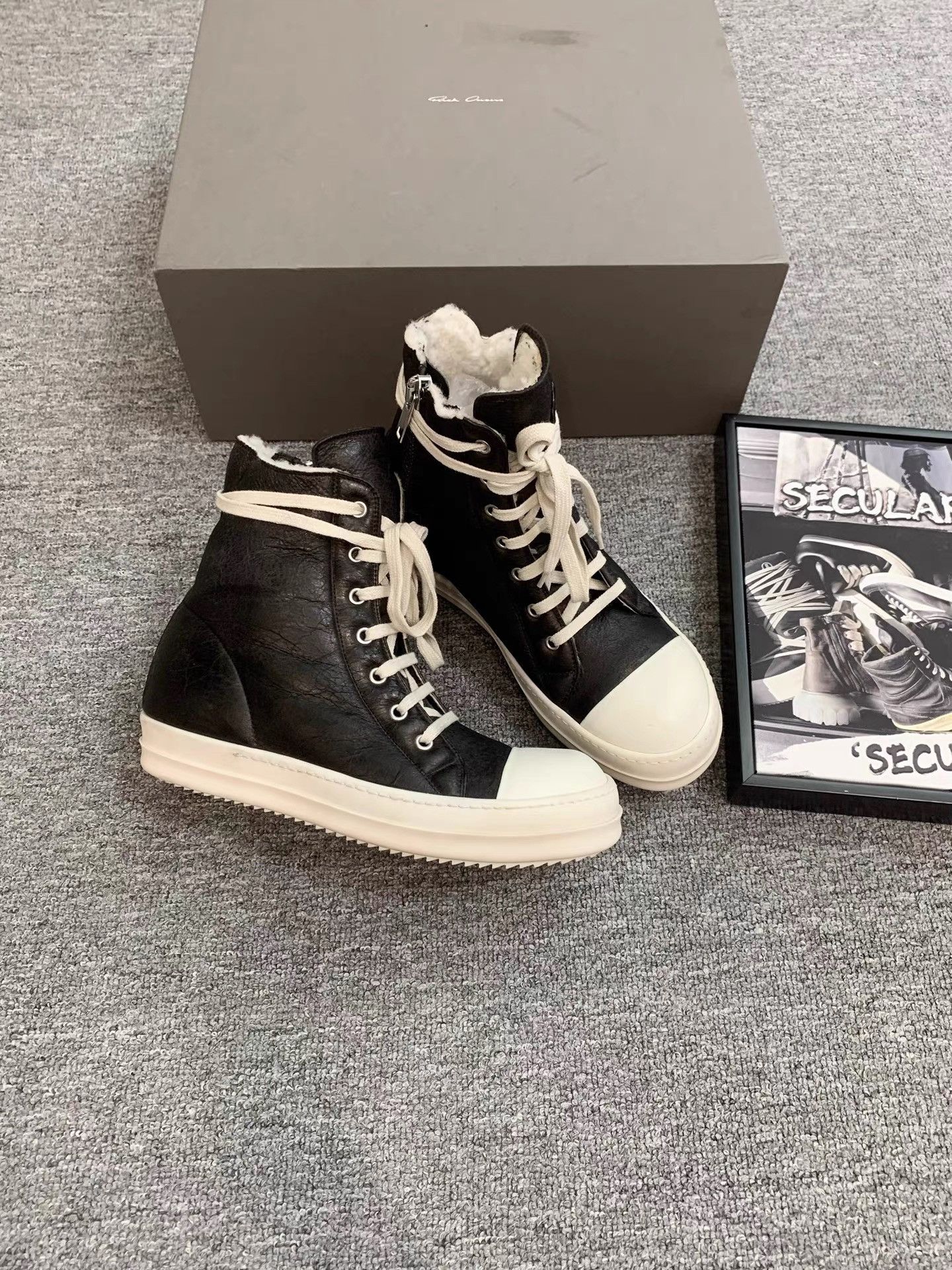 Rick Owens Rick Owens 17FW Mainline Leather Ramones K34 Size US 6 / EU 39 - 2 Thumbnail